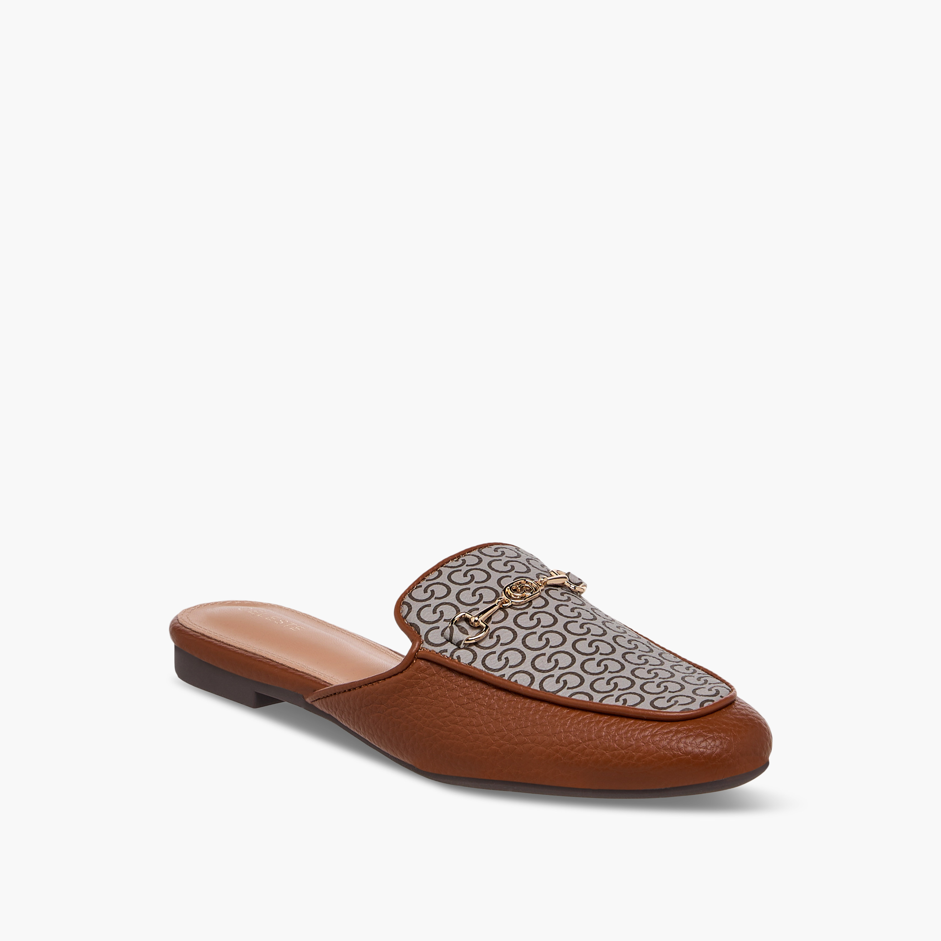 Celeste Women's Monogram Print Slip-On Mules-women-shoes-flats-mules-image-2