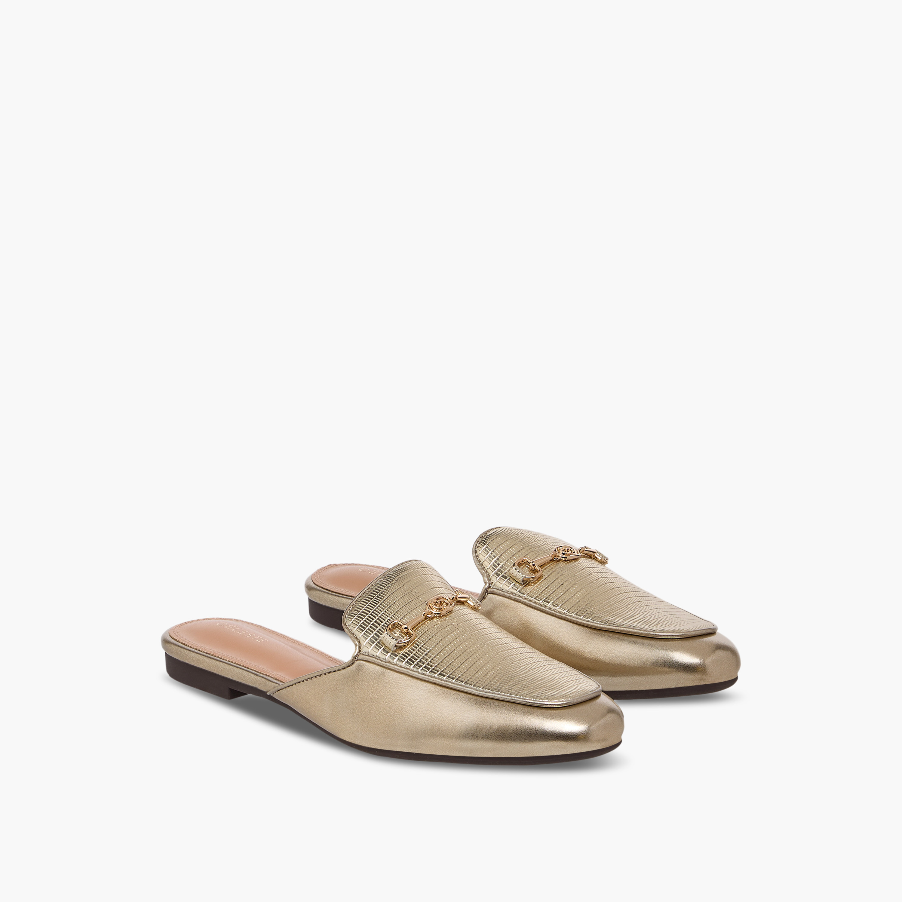 حذاء ميول سهل الارتداء بزينة معدنية للنساء من سيليست-women-shoes-flats-mules-image-1