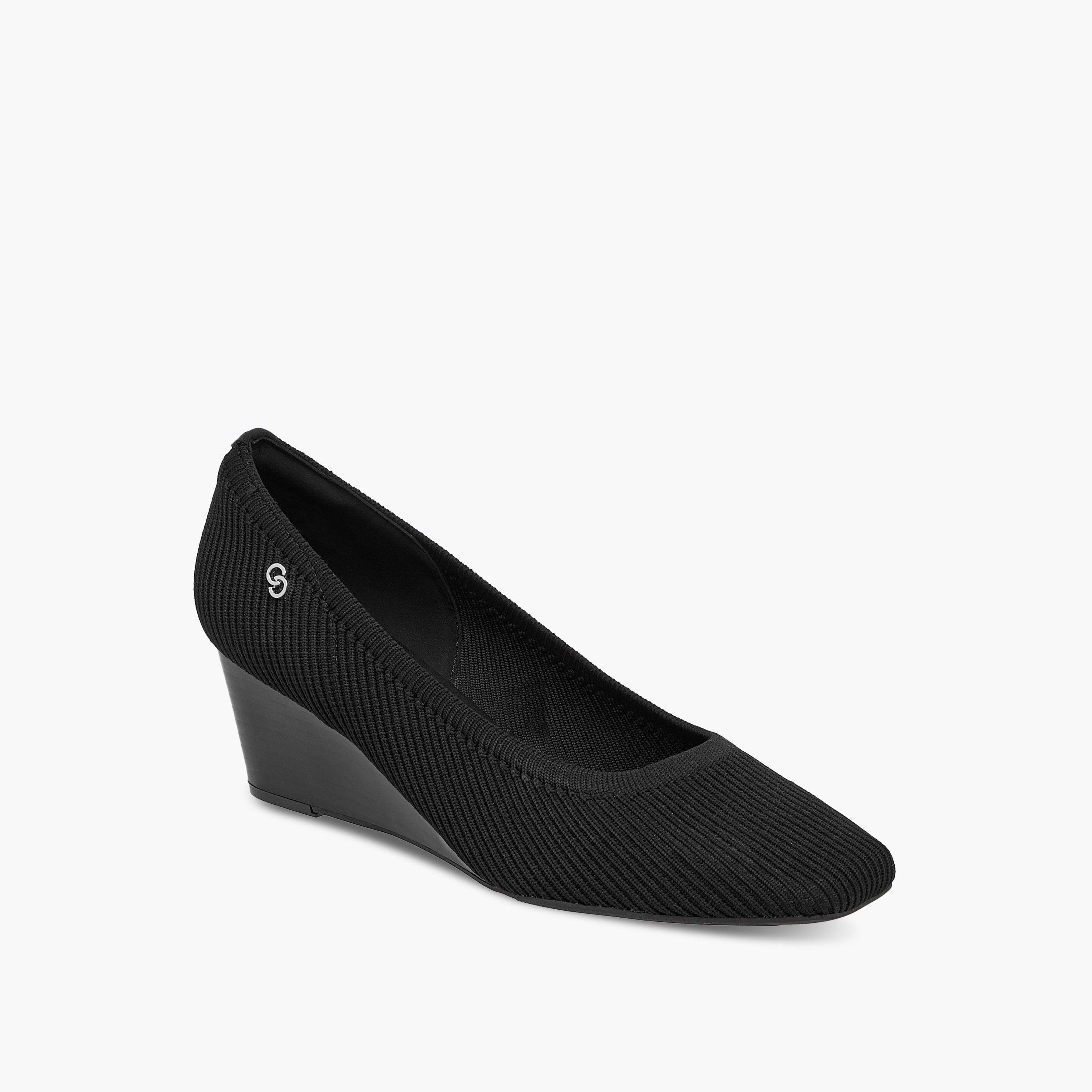 Celeste Women's Textured Slip-On Wedge Heel Shoes-women-shoes-heels-image-3