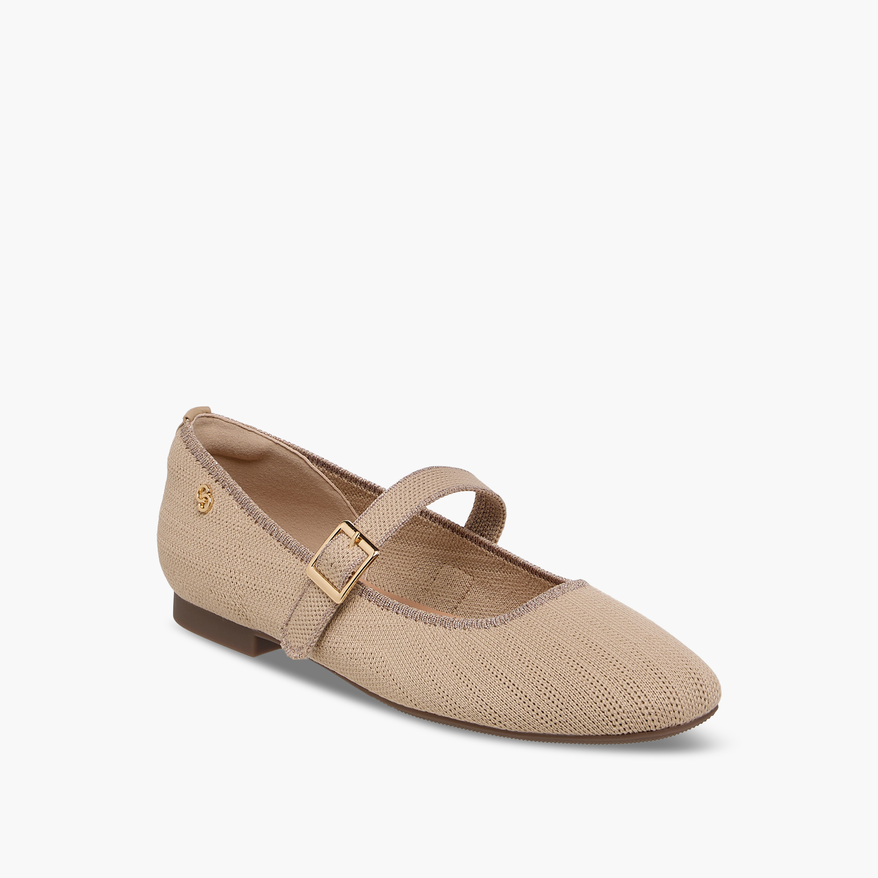 حذاء ماري جين بارز الملمس بإبزيم إغلاق للنساء من سيليست-women-shoes-ballerinas-image-2