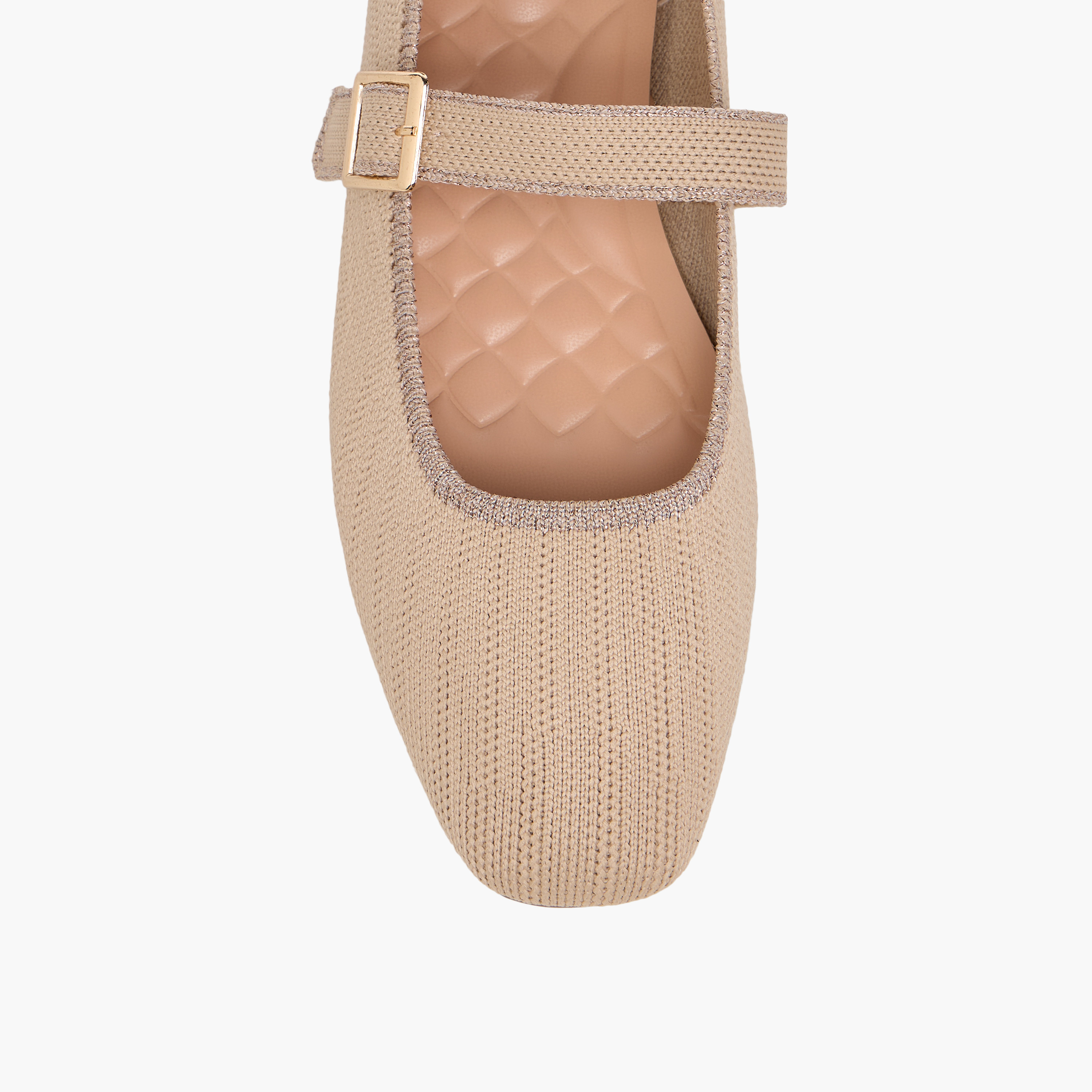 حذاء ماري جين بارز الملمس بإبزيم إغلاق للنساء من سيليست-women-shoes-ballerinas-image-4