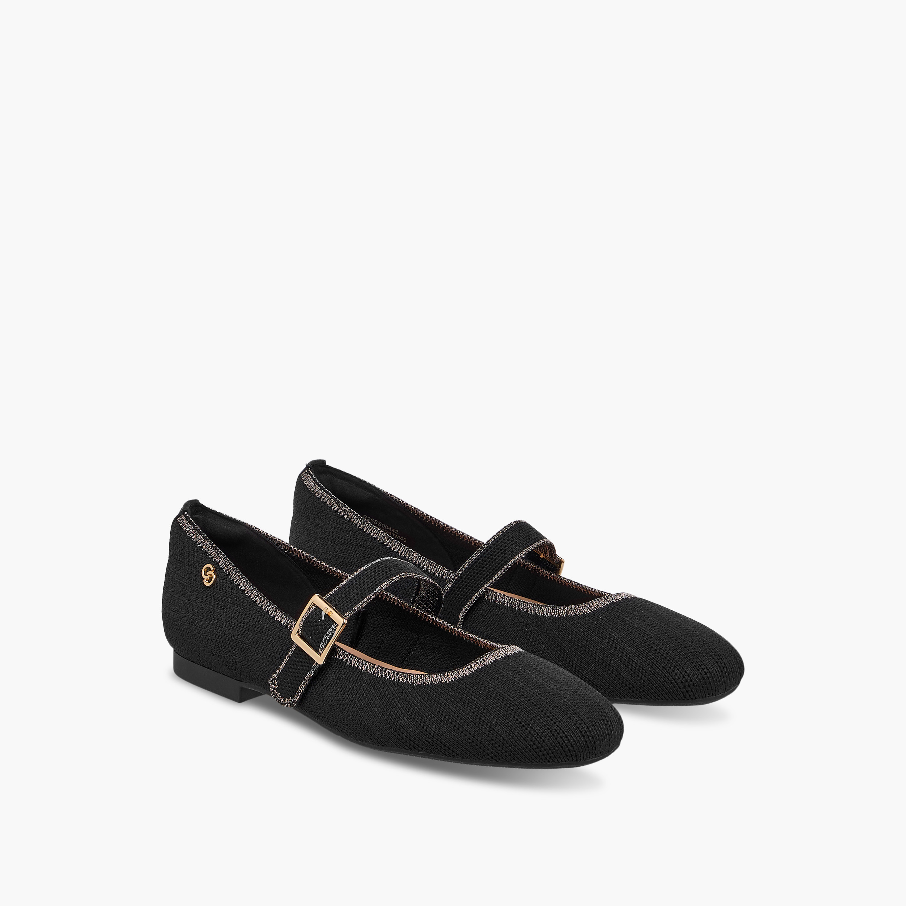 Celeste Women's Textured Mary Jane Shoes with Buckle Closure-women-shoes-ballerinas-image-1