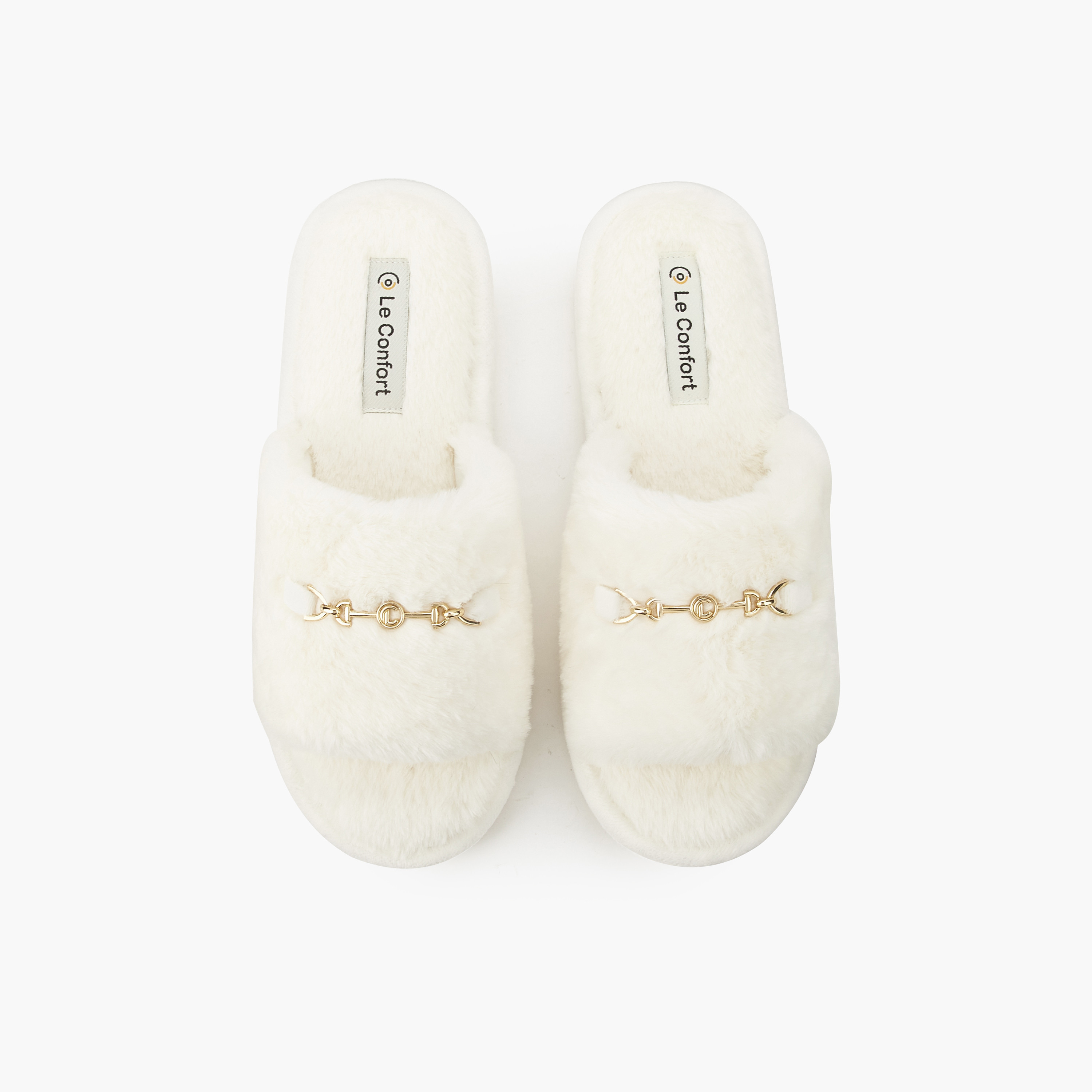 Le Confort Women Faux Fur Bedroom Slides-women-shoes-bedroomslippers-image-1