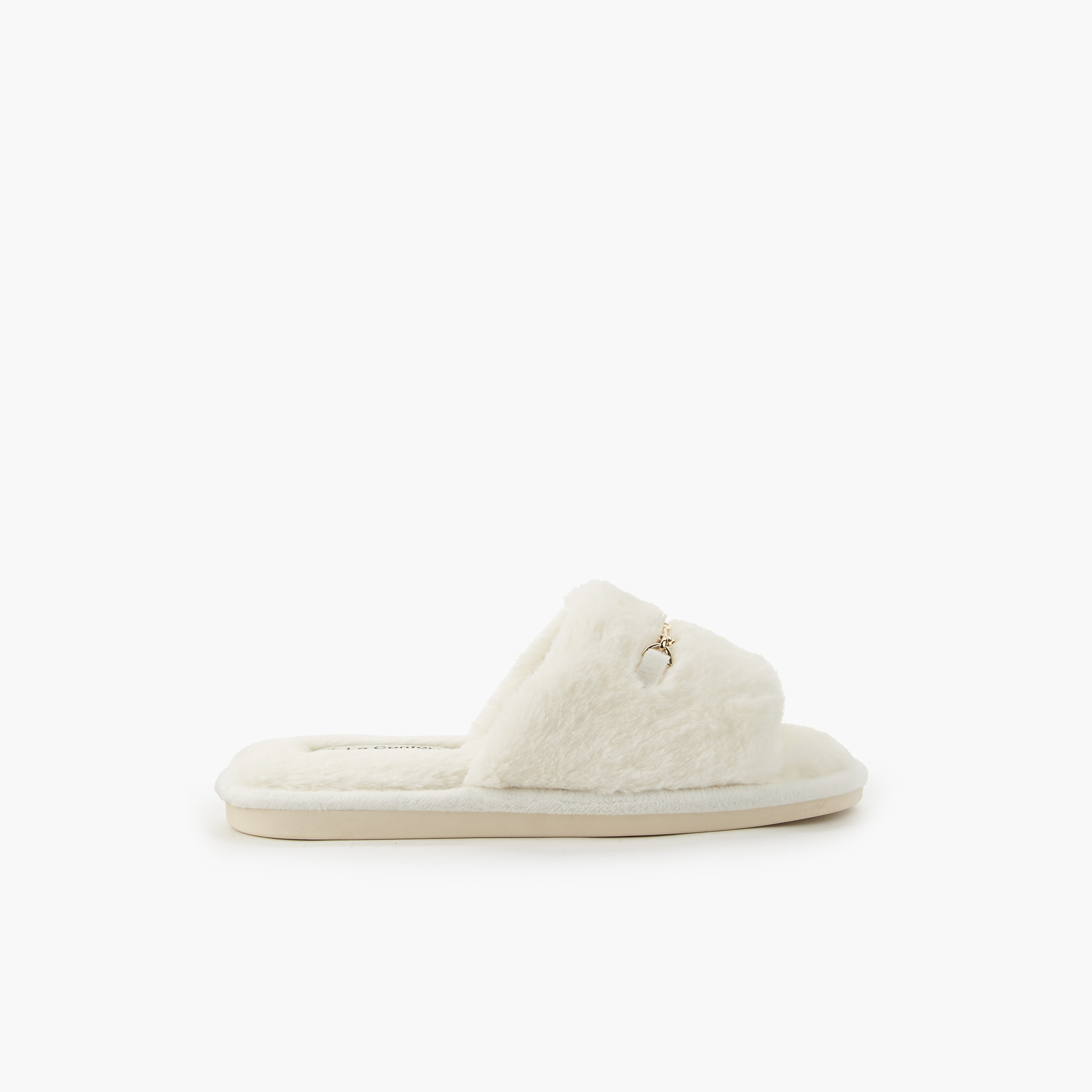 Le Confort Women Faux Fur Bedroom Slides-women-shoes-bedroomslippers-image-2