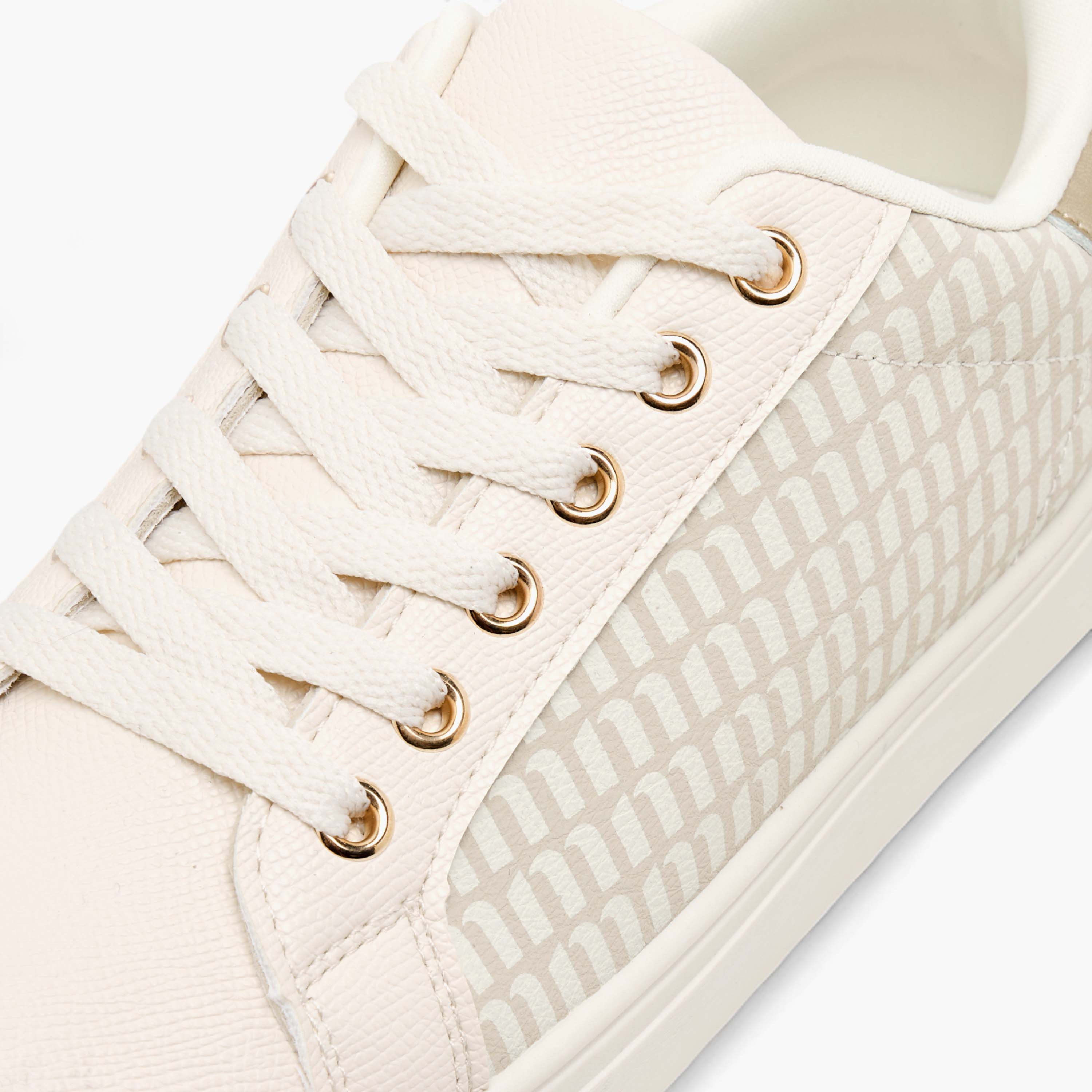 Missy Monogram Print Sneakers with Lace-Up Closure-women-shoes-sneakers-image-4