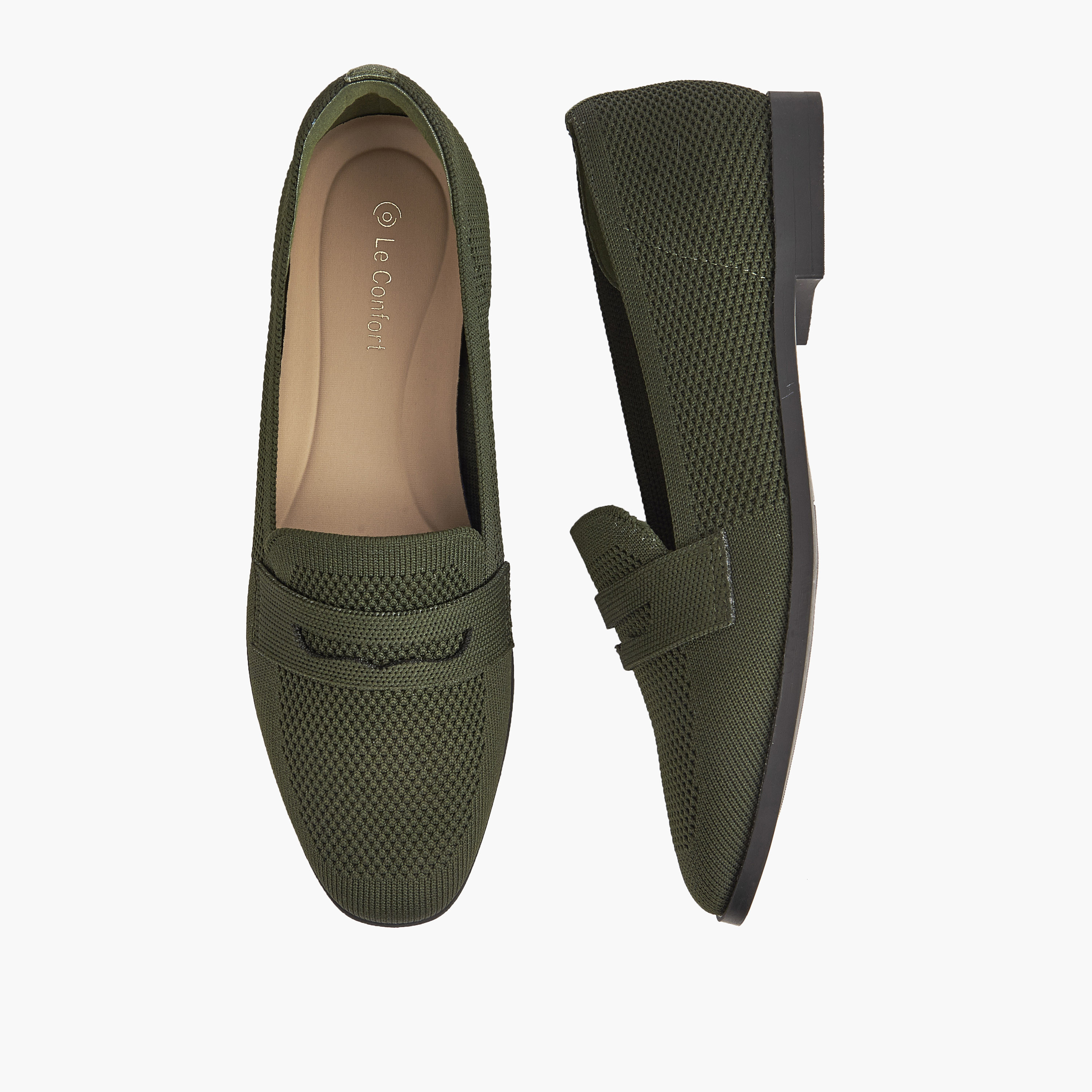 حذاء لوفر بارز الملمس سهل الارتداء من لو كونفورت-women-shoes-loafersandmoccasins-image-1