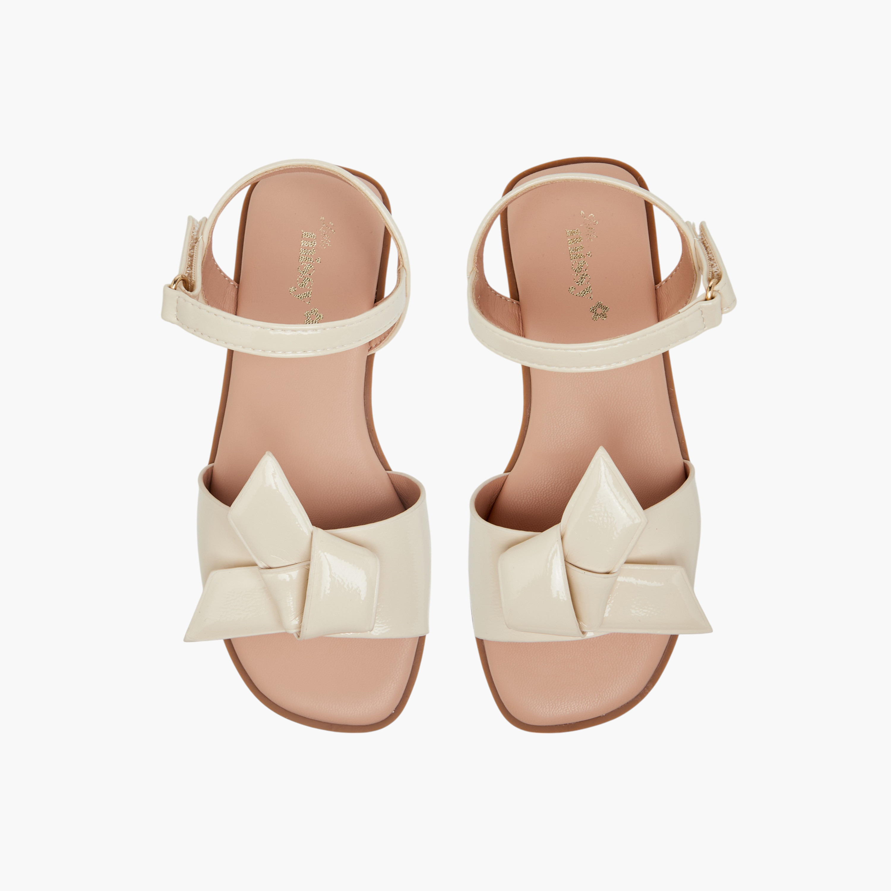 Little Missy Bow Accent Sandals with Hook and Loop Closure-girls-shoes-sandals-image-1