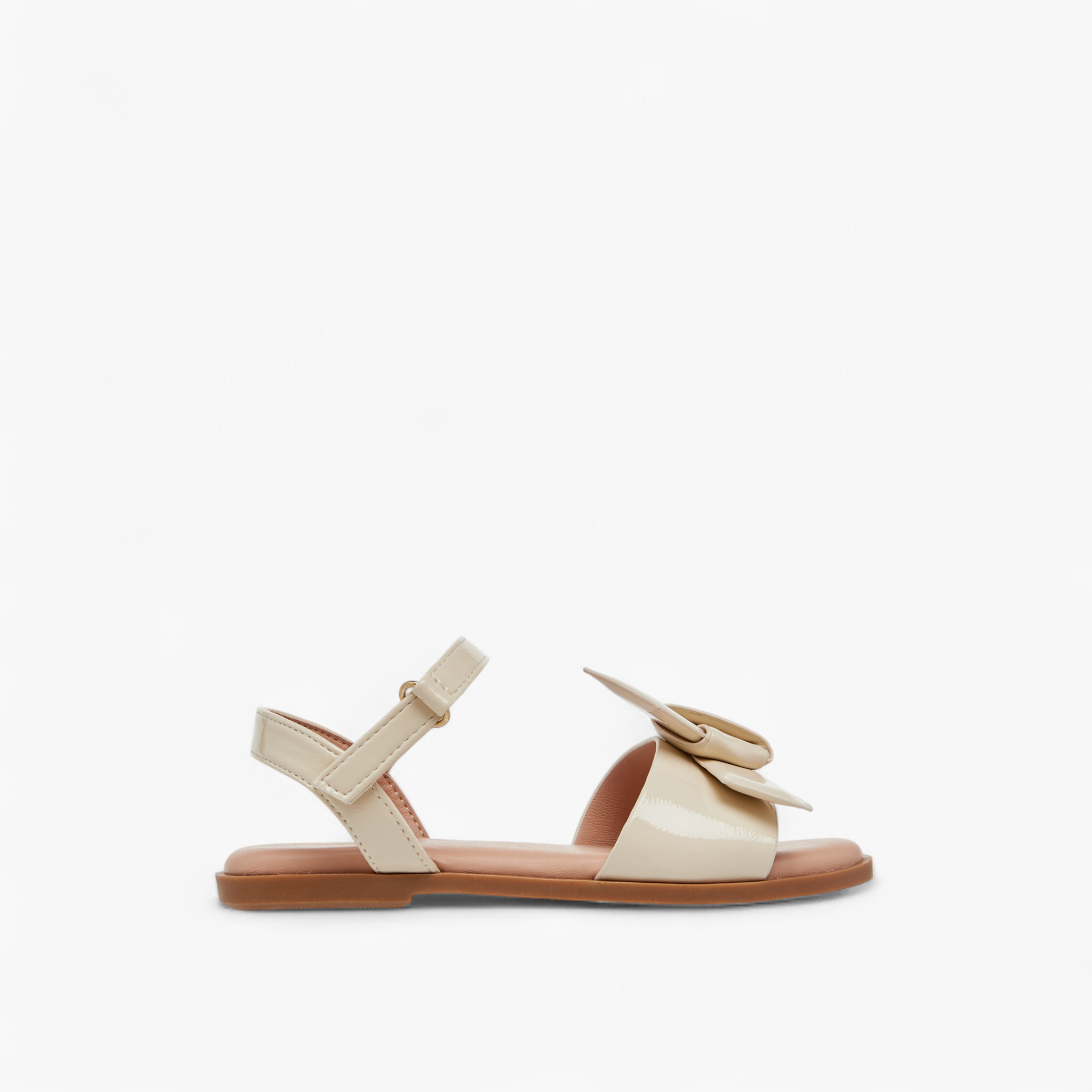 Little Missy Bow Accent Sandals with Hook and Loop Closure-girls-shoes-sandals-image-3