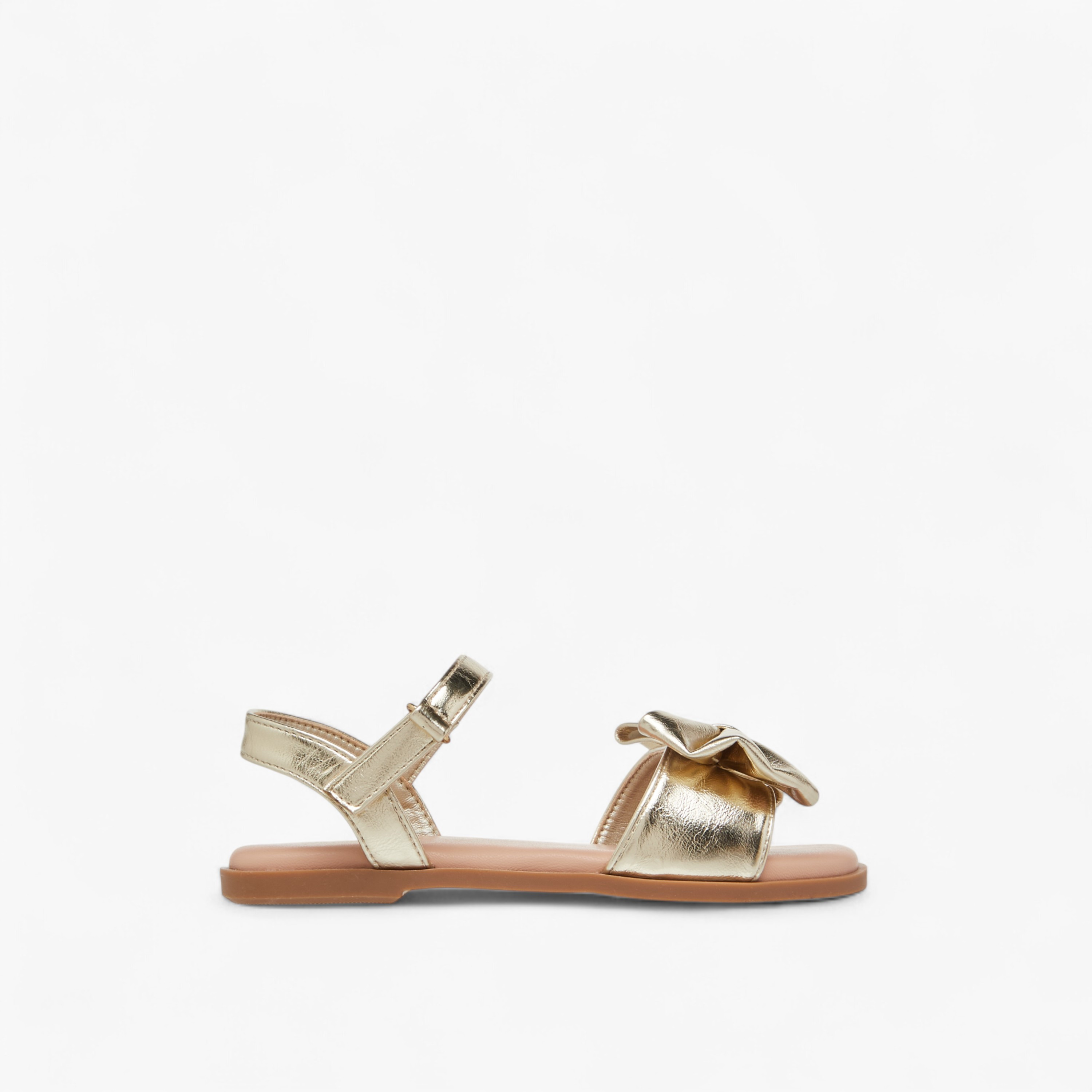 Little Missy Bow Accent Sandals with Hook and Loop Closure-girls-shoes-sandals-image-2