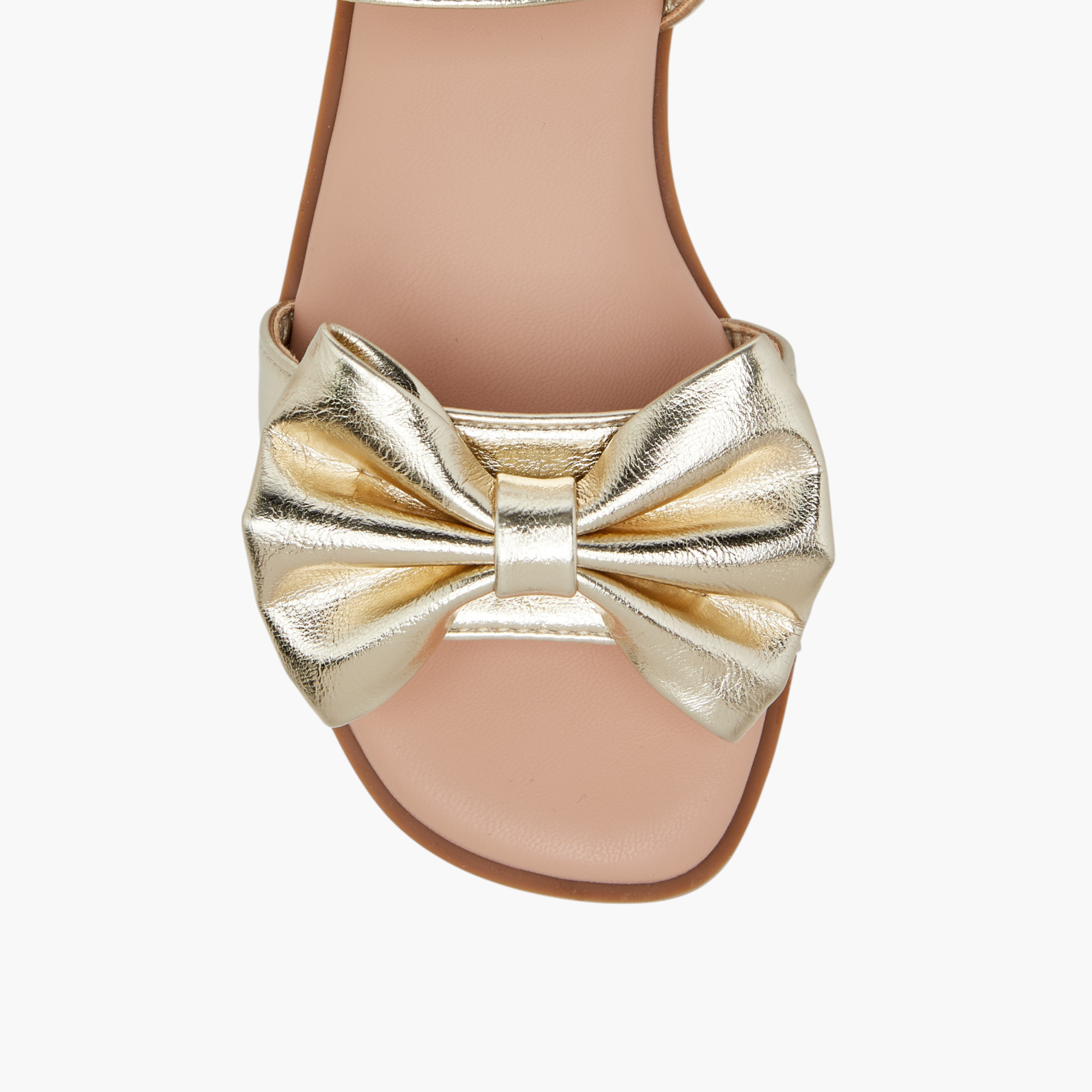 Little Missy Bow Accent Sandals with Hook and Loop Closure-girls-shoes-sandals-image-3