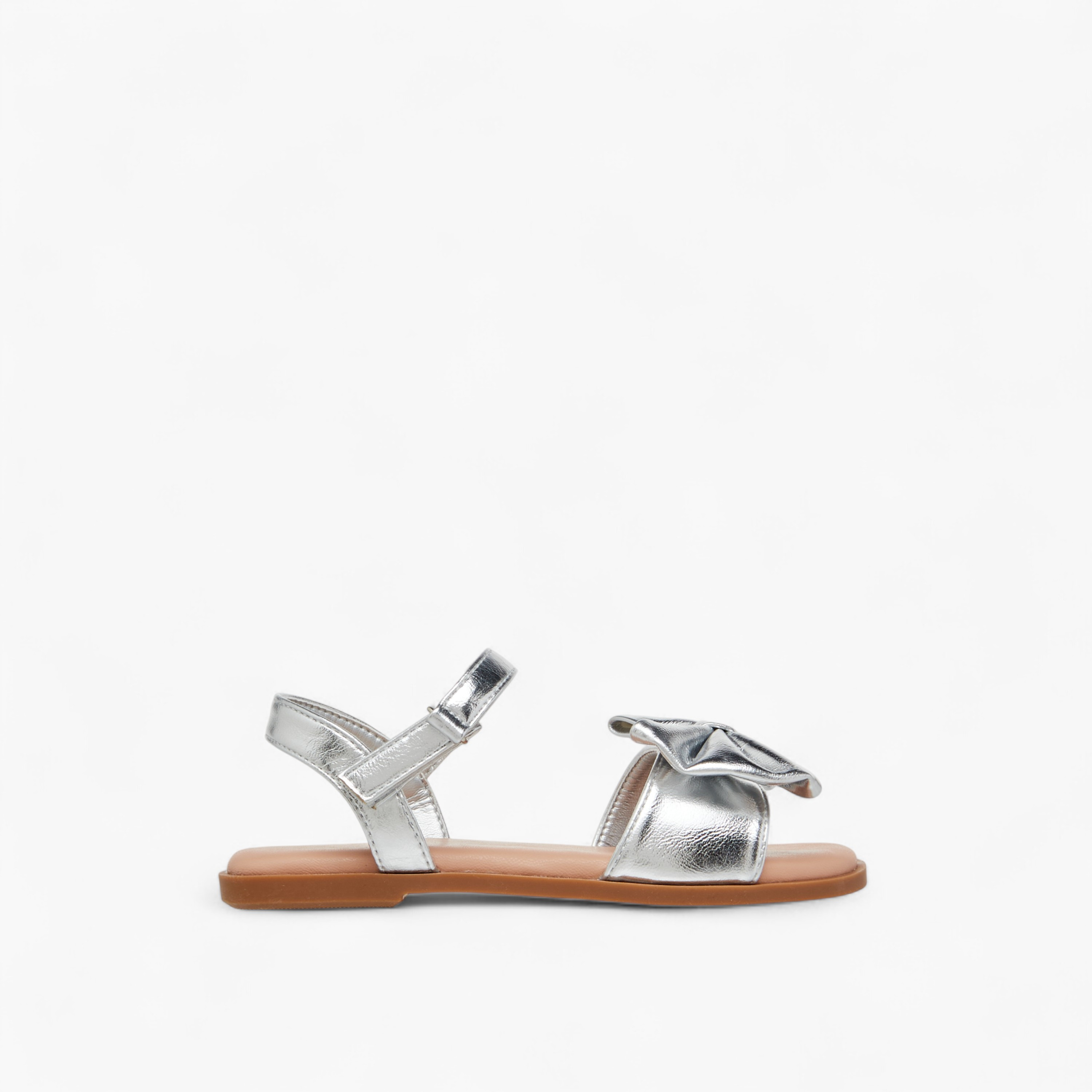 Little Missy Bow Accent Sandals with Hook and Loop Closure-girls-shoes-sandals-image-2