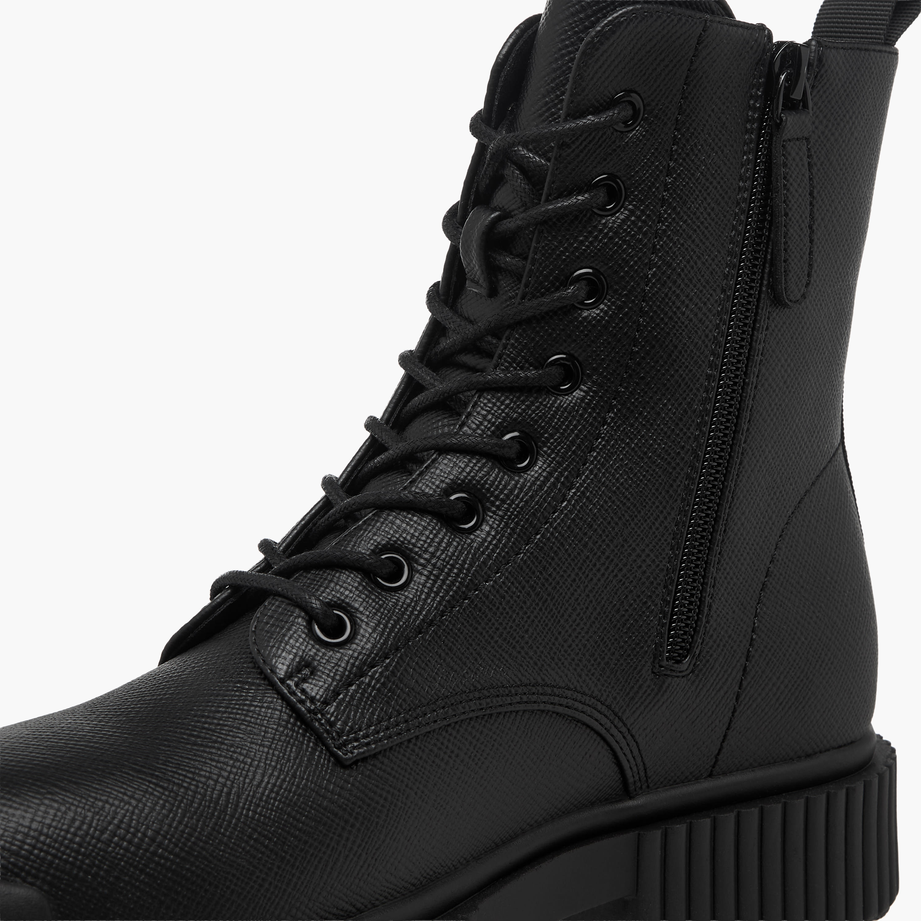 بوت شافت مرتفع بارز الملمس للنساء من ميسي-women-shoes-boots-image-1