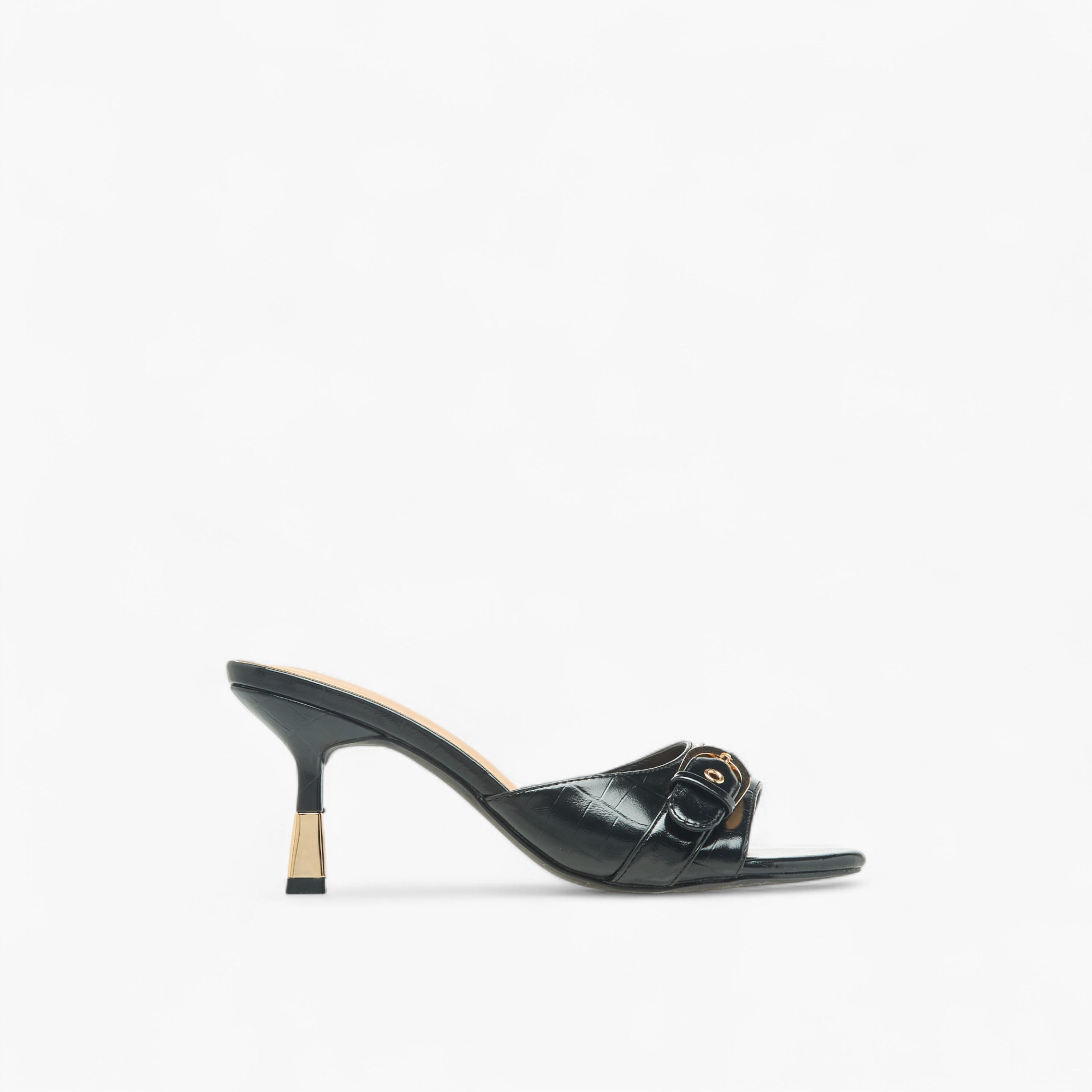 Flora Bella Women Buckle Detail Flared Heel Sandals-women-shoes-sandals-heeled-image-3
