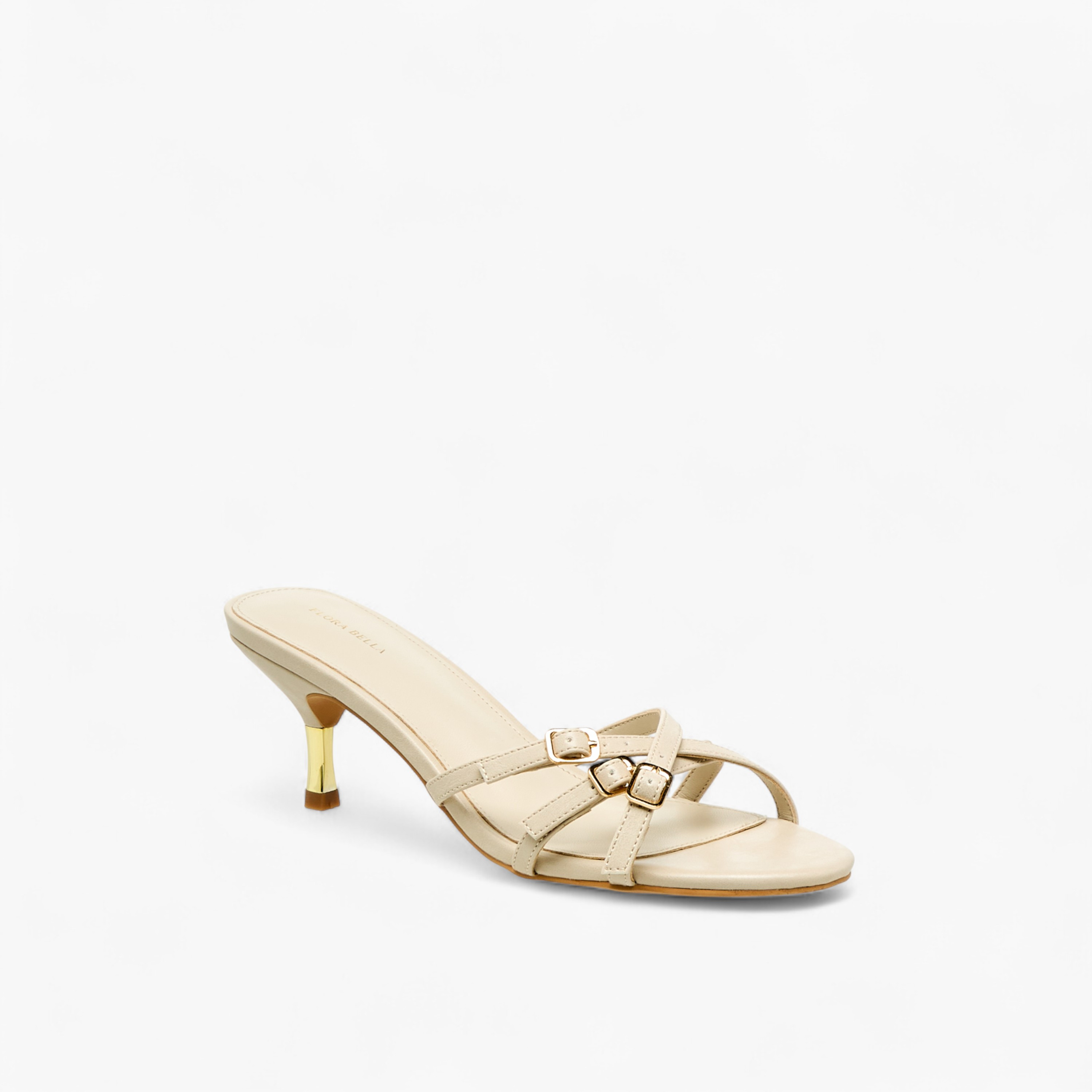 Flora Bella Womens Buckle Detail Flared Heel Sandals-women-shoes-sandals-heeled-image-2