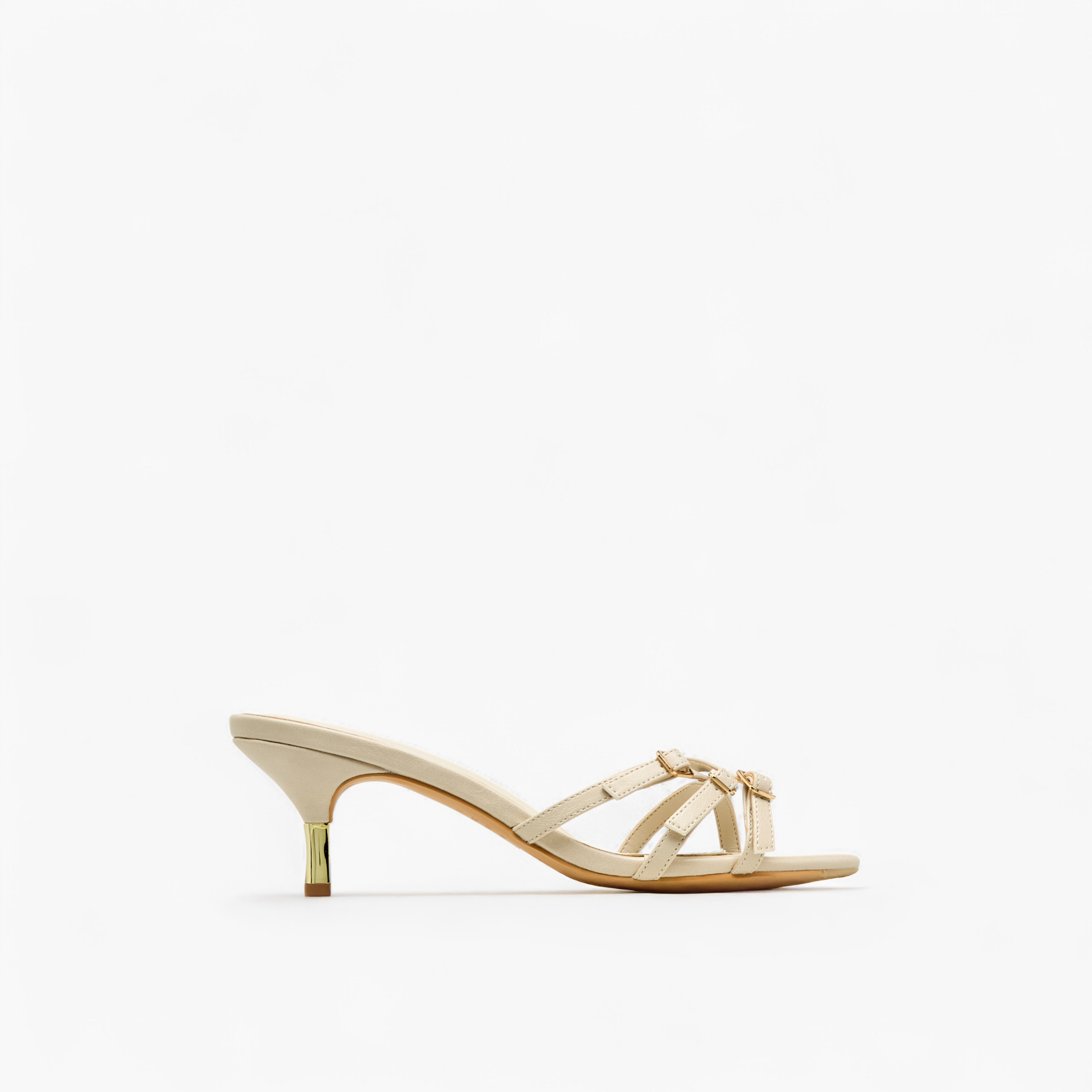 Flora Bella Womens Buckle Detail Flared Heel Sandals-women-shoes-sandals-heeled-image-3