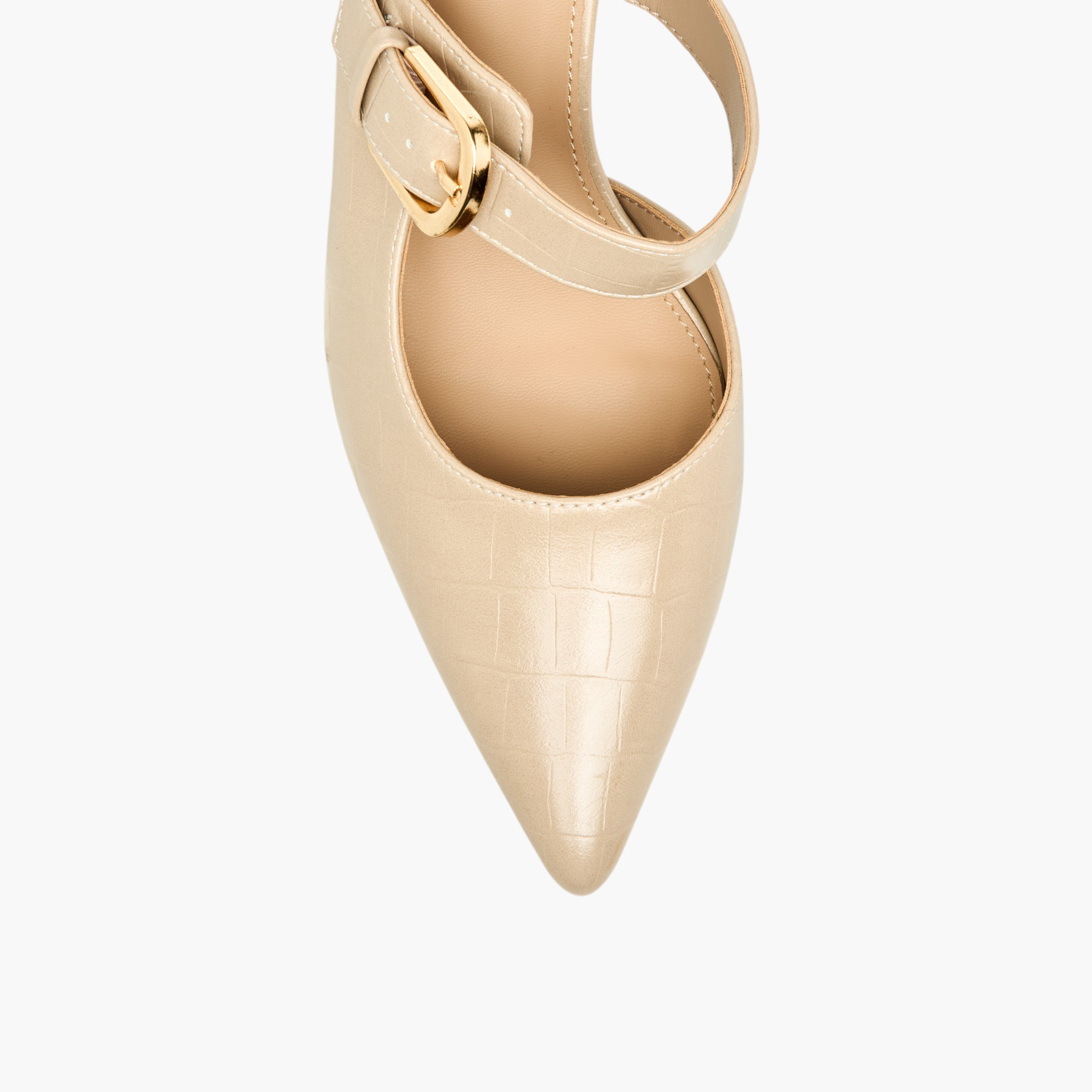 حذاء ميول بتفاصيل إبزيم وكعب مدبب للنساء من فلورا بيلا-women-shoes-heels-image-4