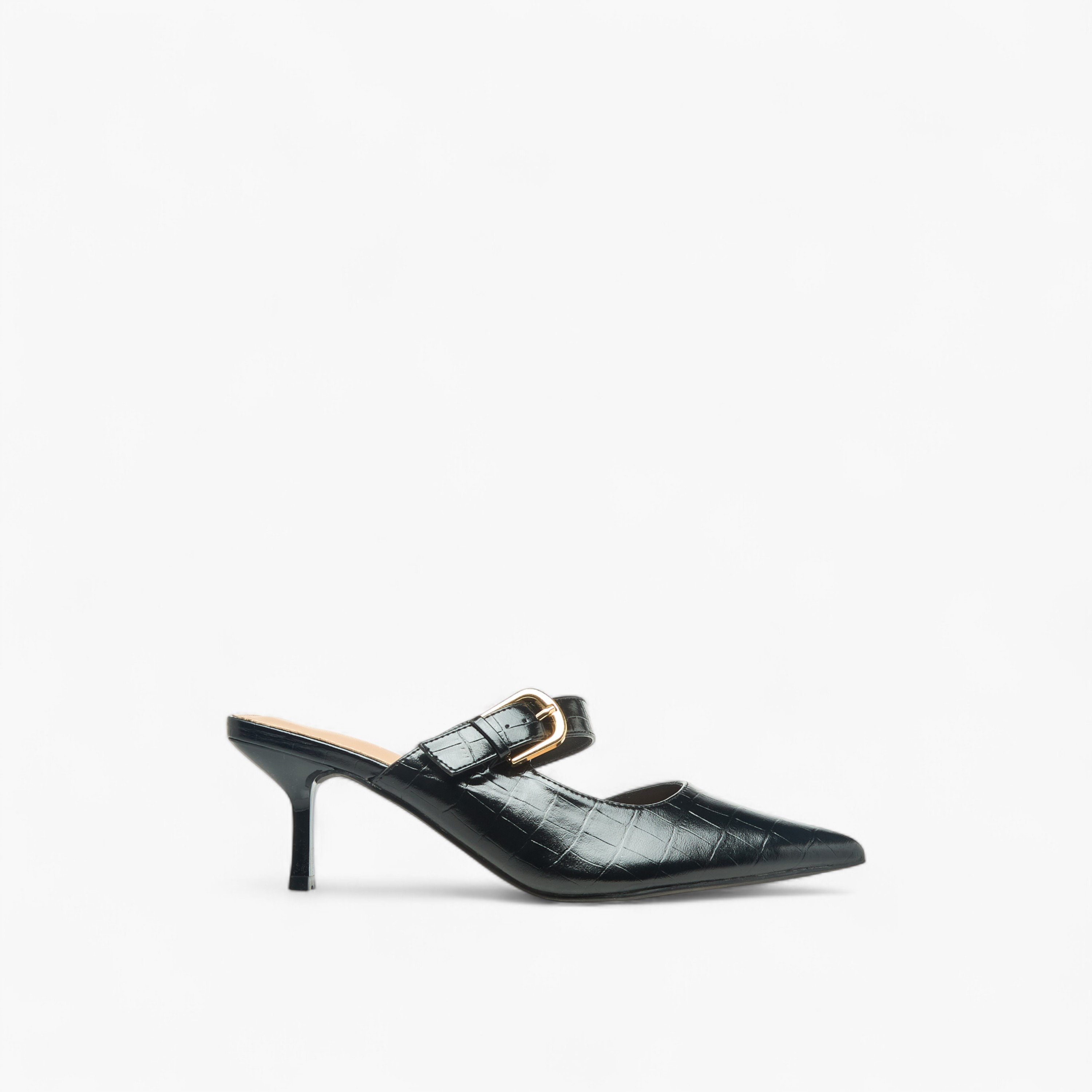 حذاء ميول بتفاصيل إبزيم وكعب مدبب للنساء من فلورا بيلا-women-shoes-heels-image-3