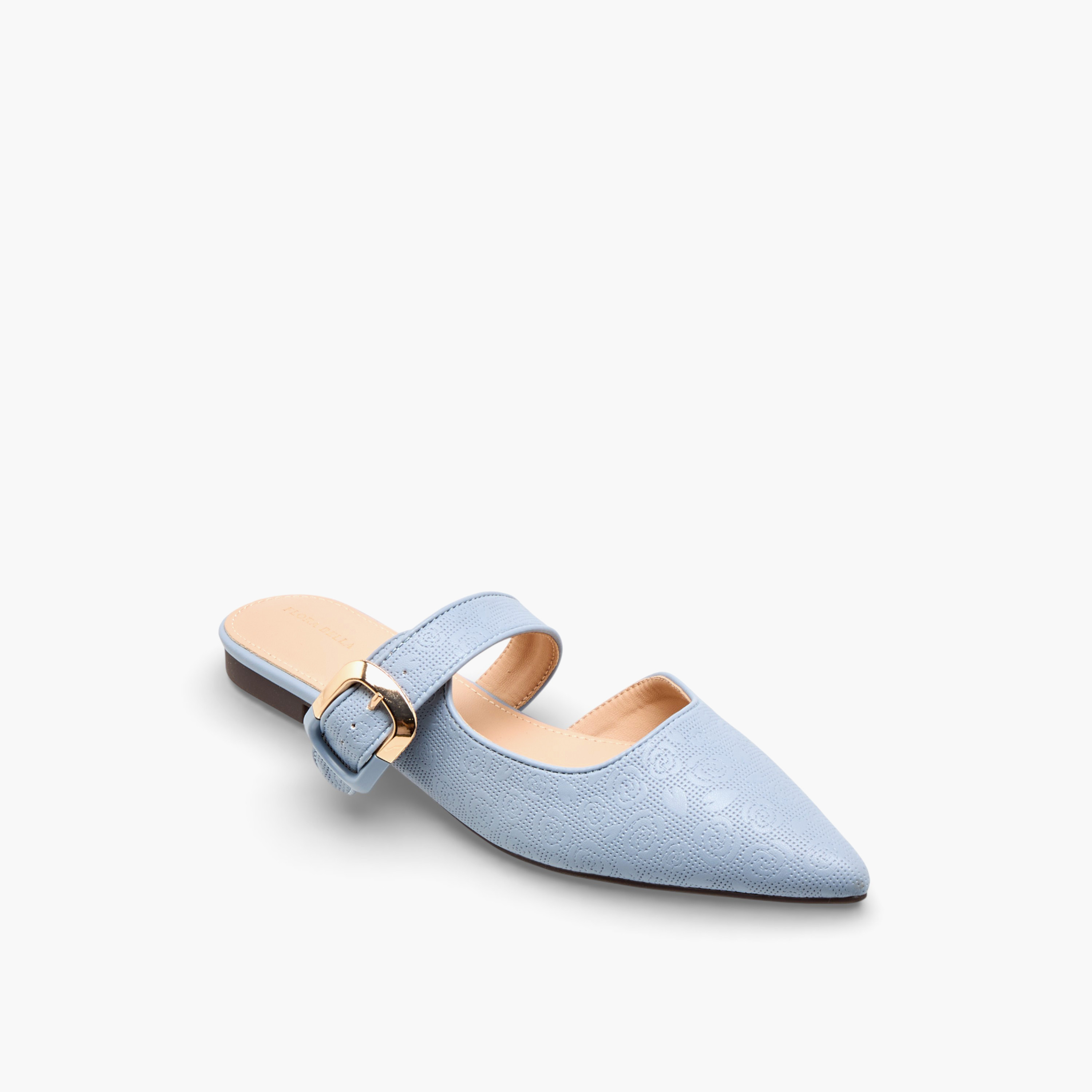 حذاء بزهور بارزة الملمس ومقدمة مدببة للنساء من فلورا بيلا-women-shoes-flats-sandals-image-2