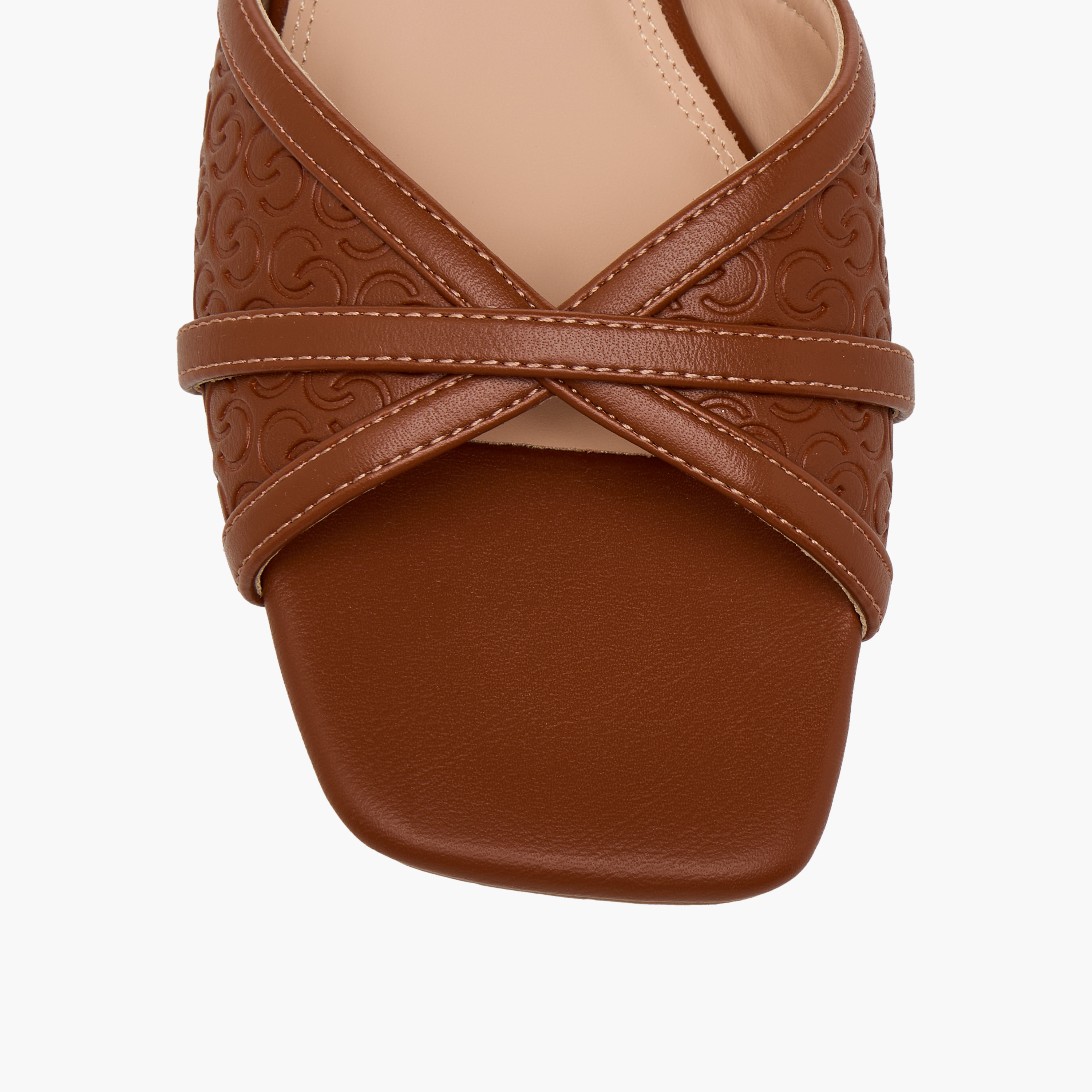 Celeste Women Monogram Embossed Sandals-women-shoes-flats-sandals-image-4