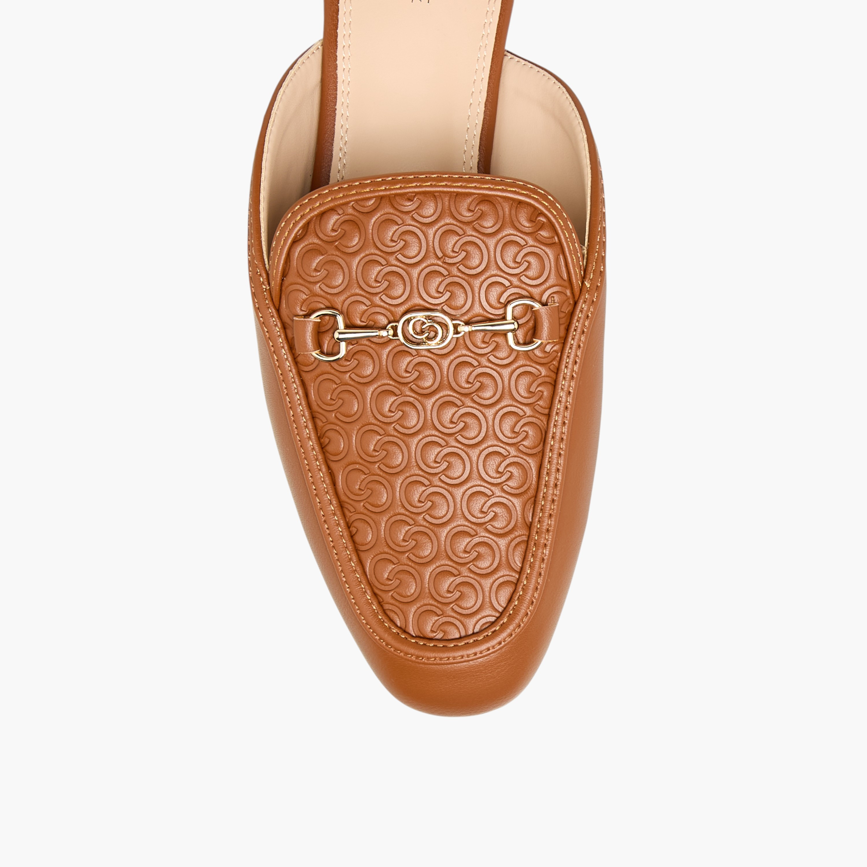 Celeste Women Monogram Embossed Mules-women-shoes-flats-mules-image-4