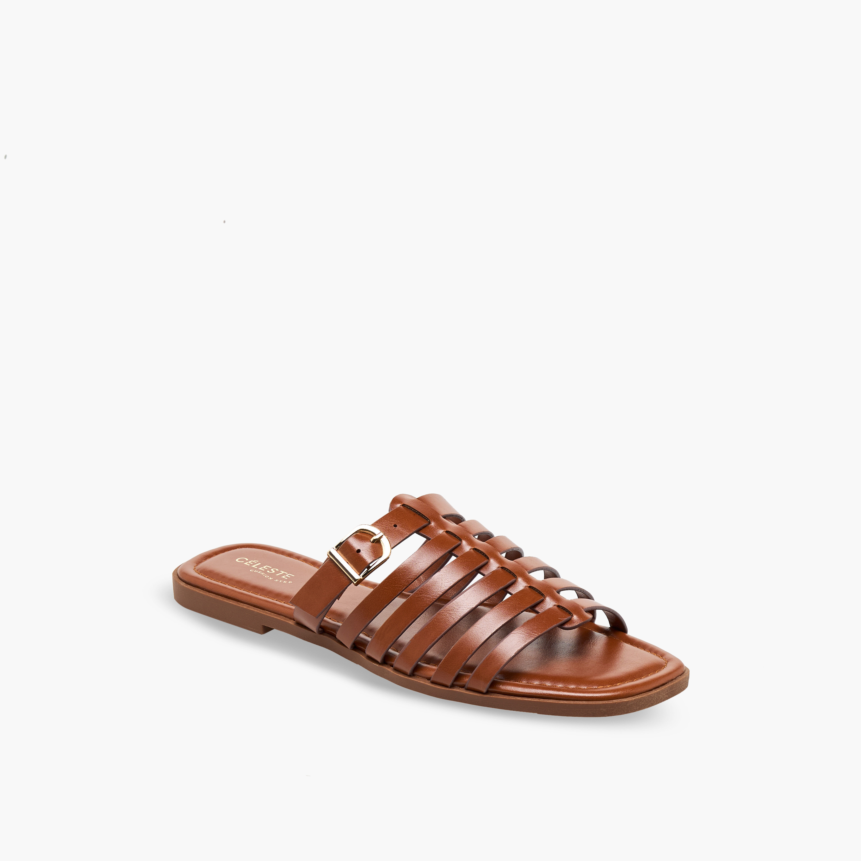 Celeste Women Slip-On Buckle Accent Sandals-women-shoes-sandals-flats-image-2