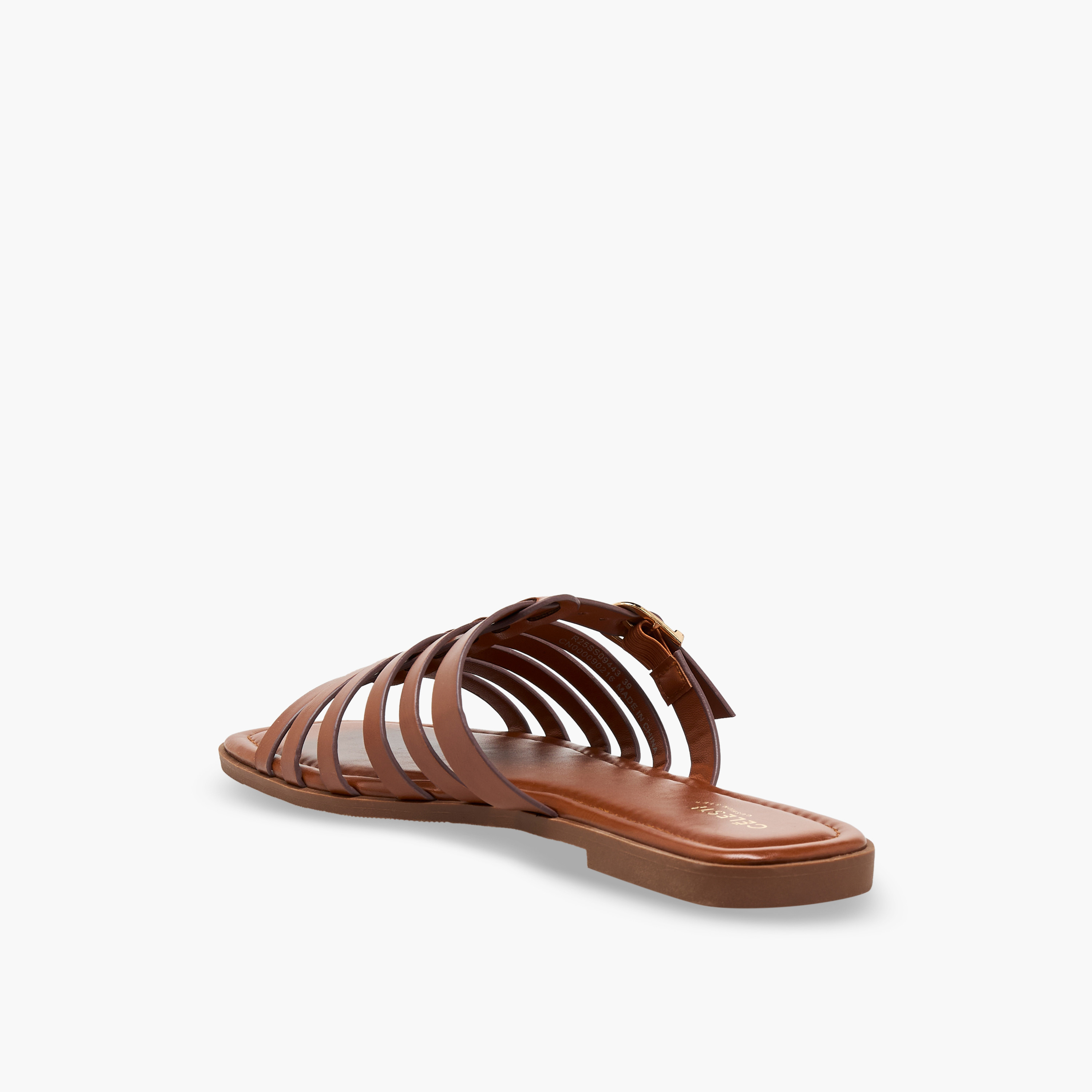 Celeste Women Slip-On Buckle Accent Sandals-women-shoes-sandals-flats-image-5