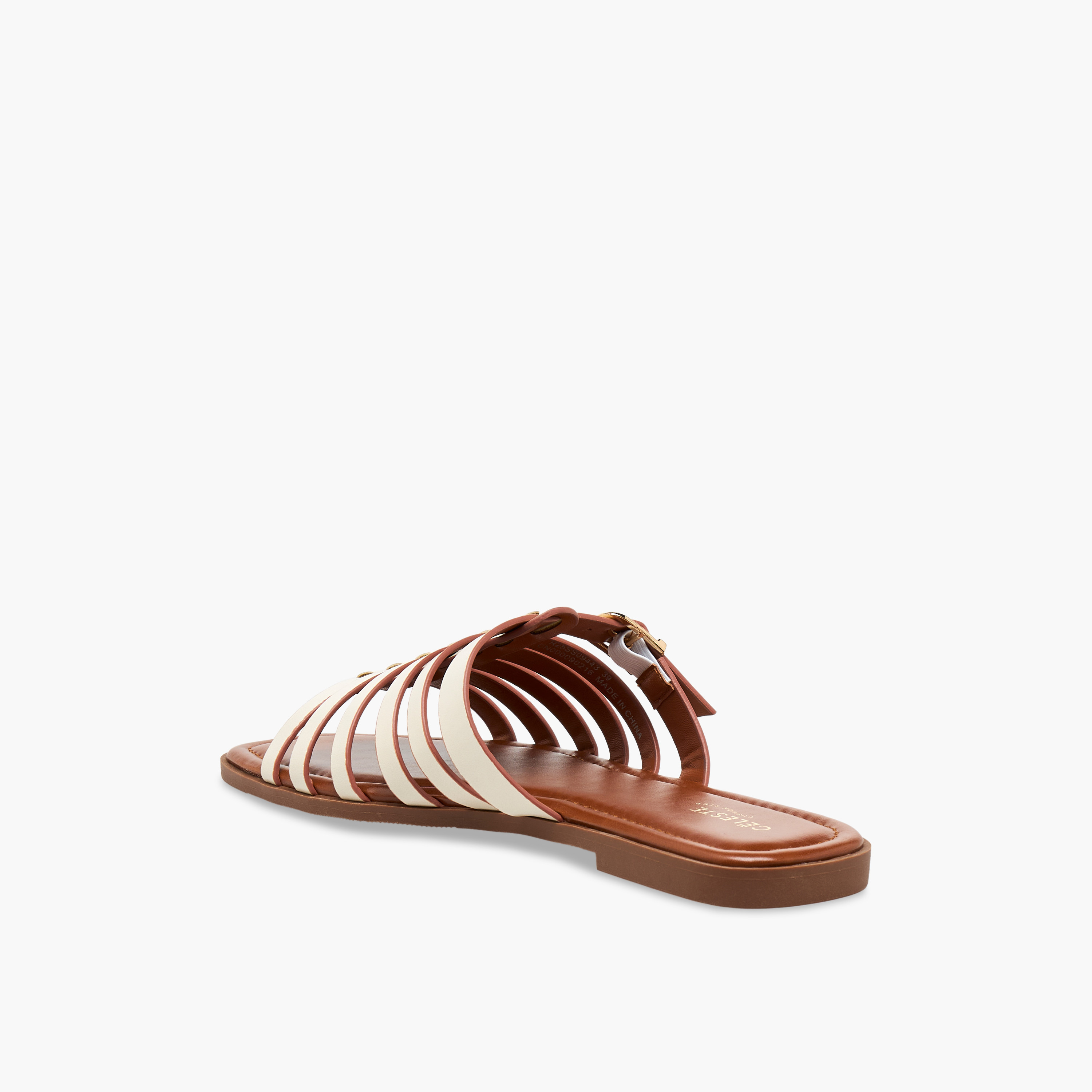 Celeste Women Slip-On Buckle Accent Sandals-women-shoes-sandals-flats-image-5