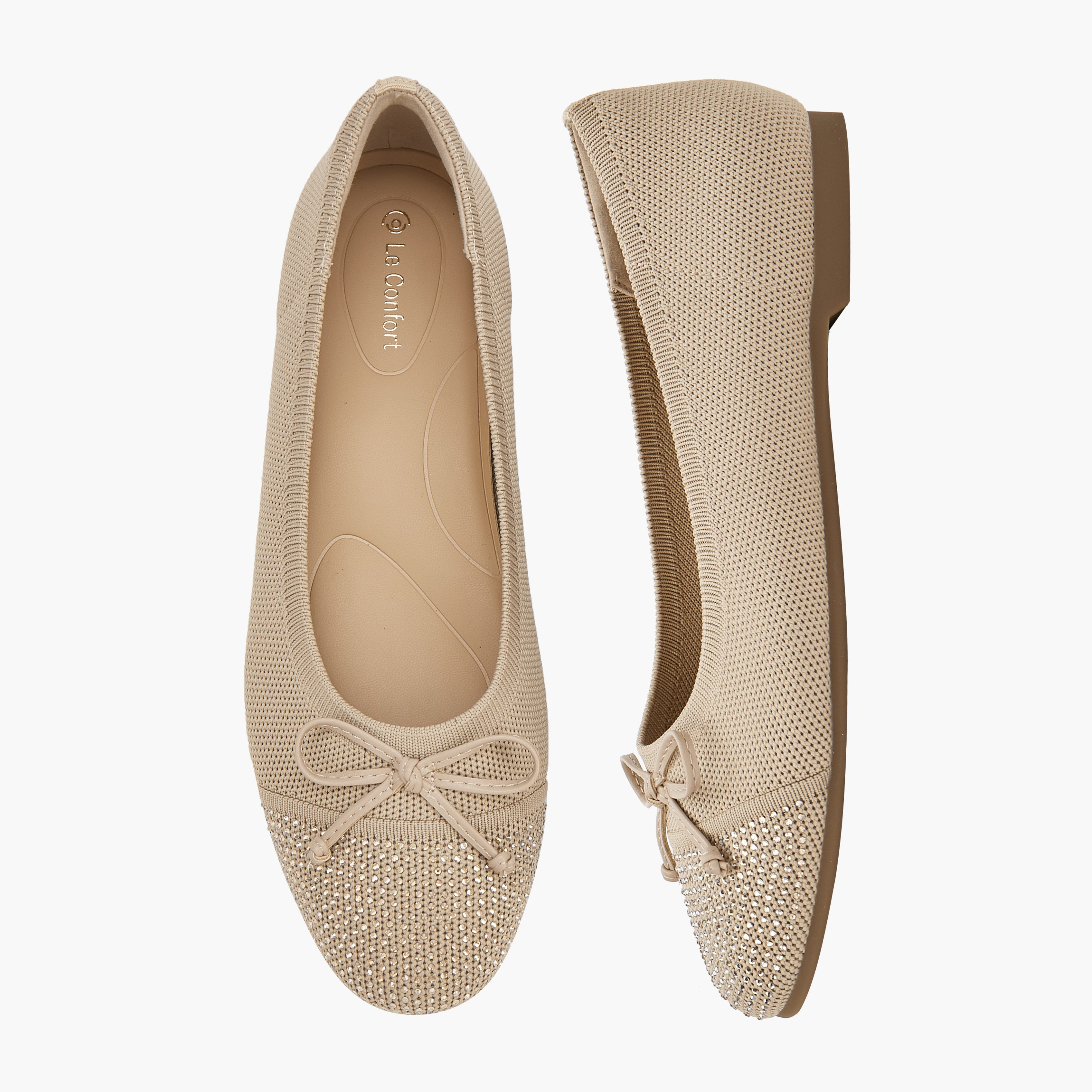 Le Confort Women Embellished Bow Accent Ballerina Shoes-women-shoes-ballerinas-image-1