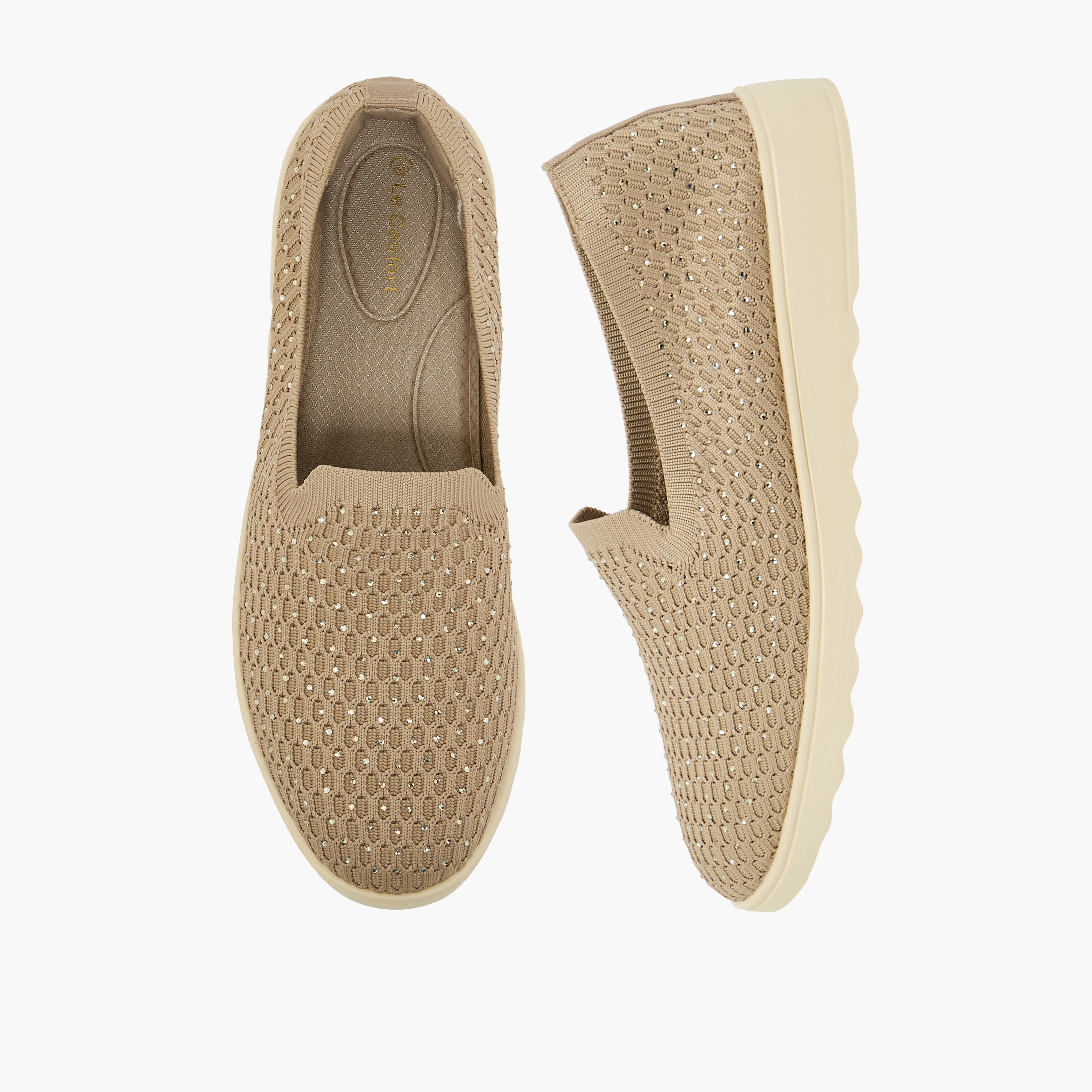 حذاء مريح سهل الارتداء مزين للنساء من لو كونفورت-women-shoes-loafersandmoccasins-image-1