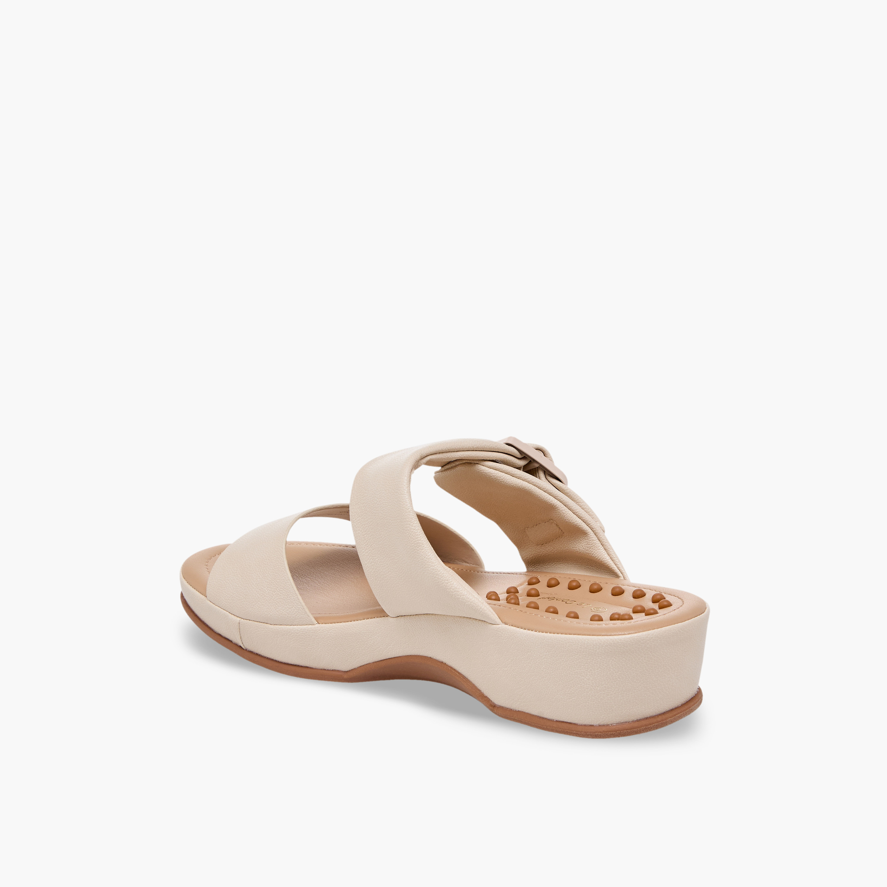 Le Confort Women Buckle Detail Wedge Heel Sandals-women-shoes-sandals-heeled-image-5