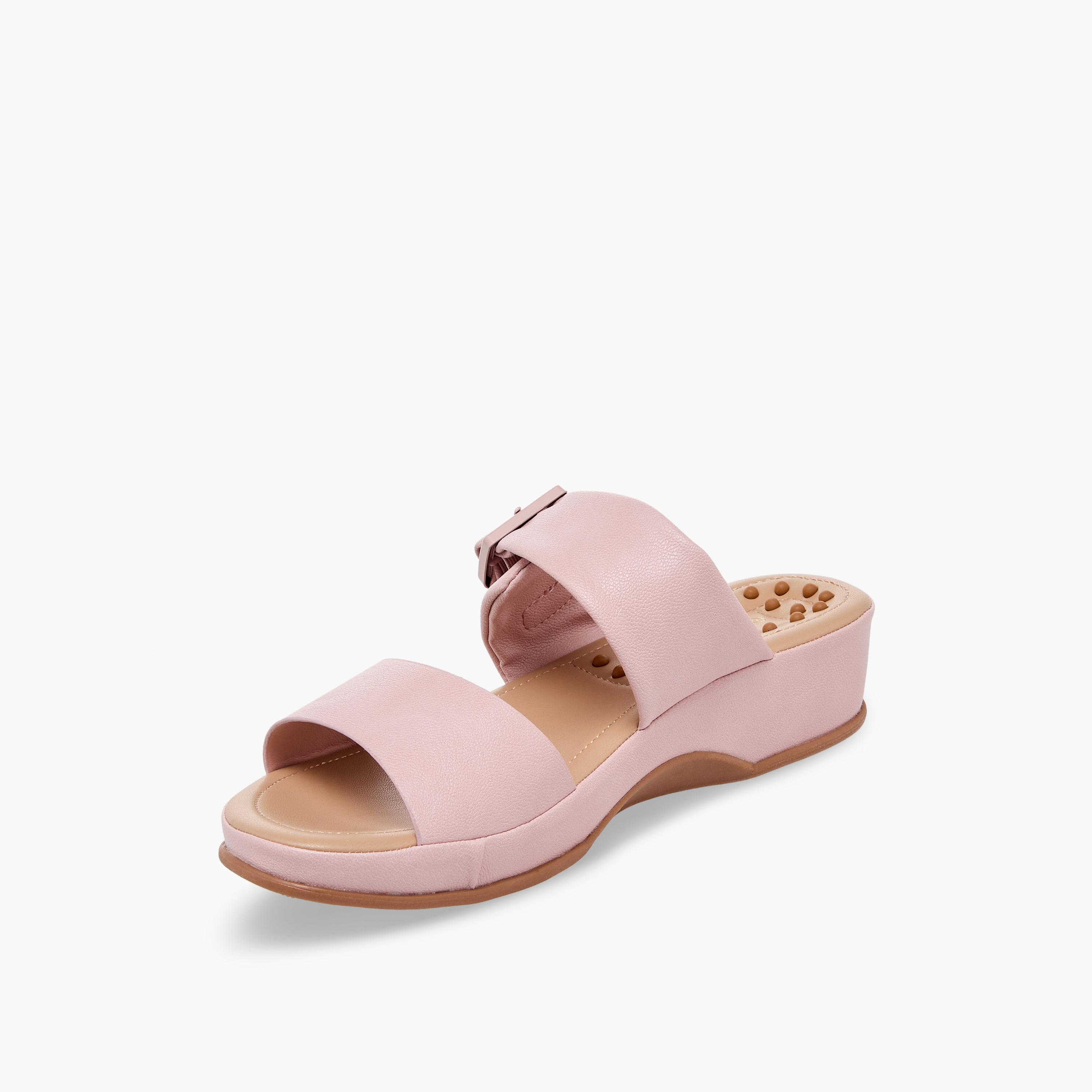 Le Confort Women Buckle Detail Wedge Heel Sandals-women-shoes-sandals-heeled-image-4