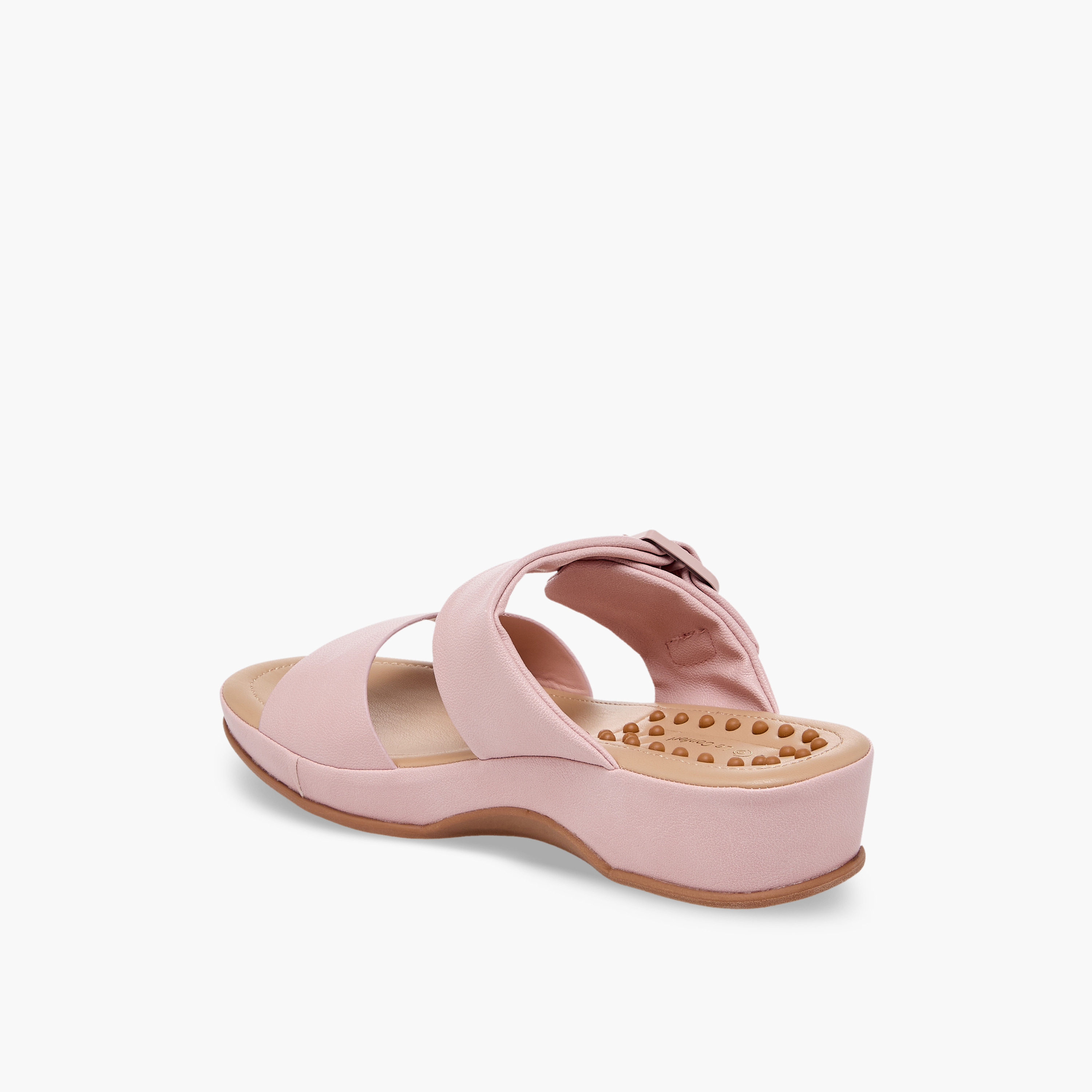 Le Confort Women Buckle Detail Wedge Heel Sandals-women-shoes-sandals-heeled-image-5