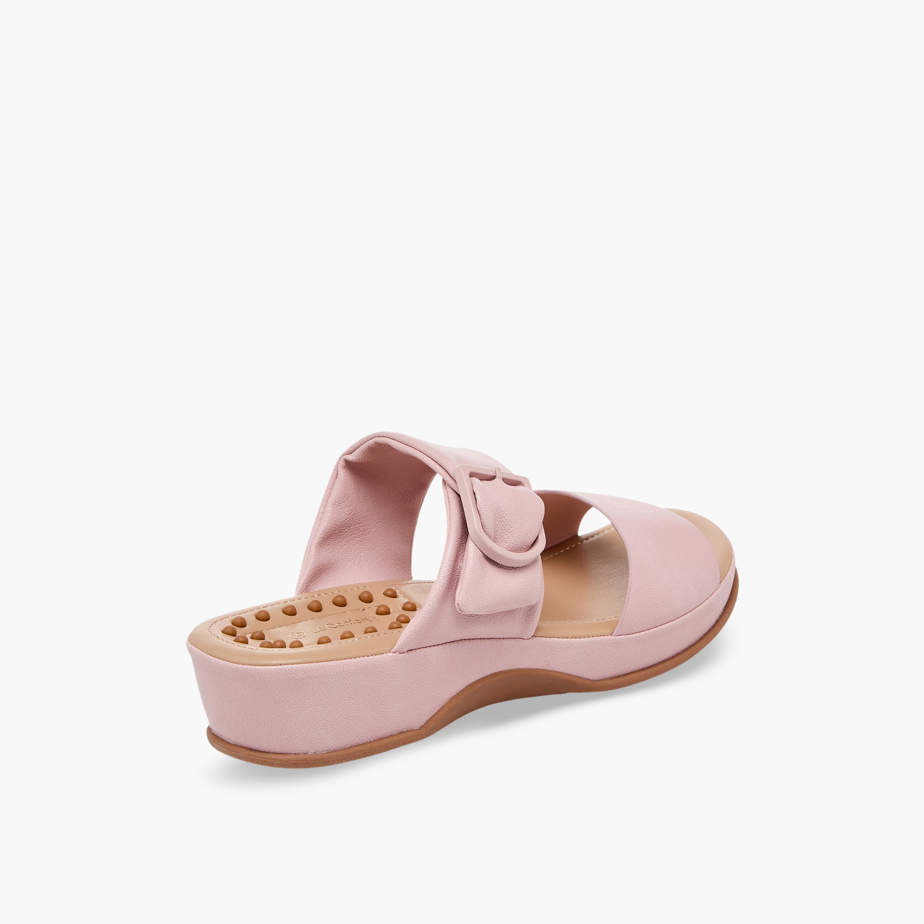 Le Confort Women Buckle Detail Wedge Heel Sandals-women-shoes-sandals-heeled-image-6