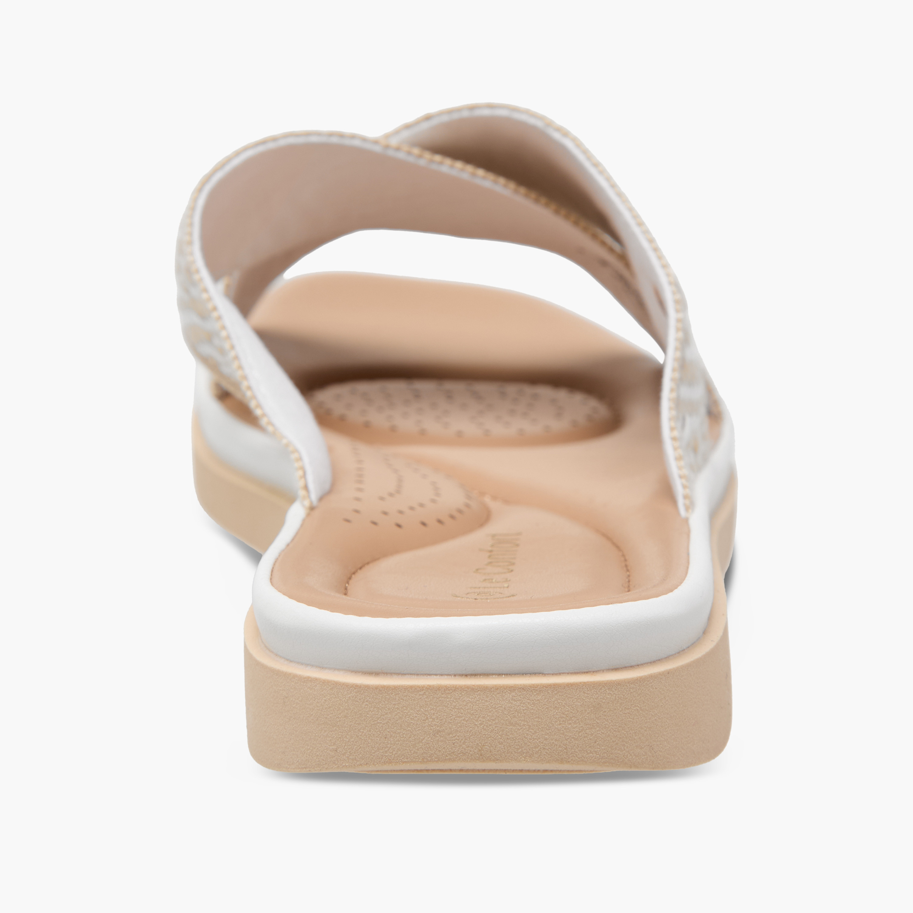 Le Confort Women Textured Cross Strap Comfort Sandals-women-shoes-flats-sandals-image-5