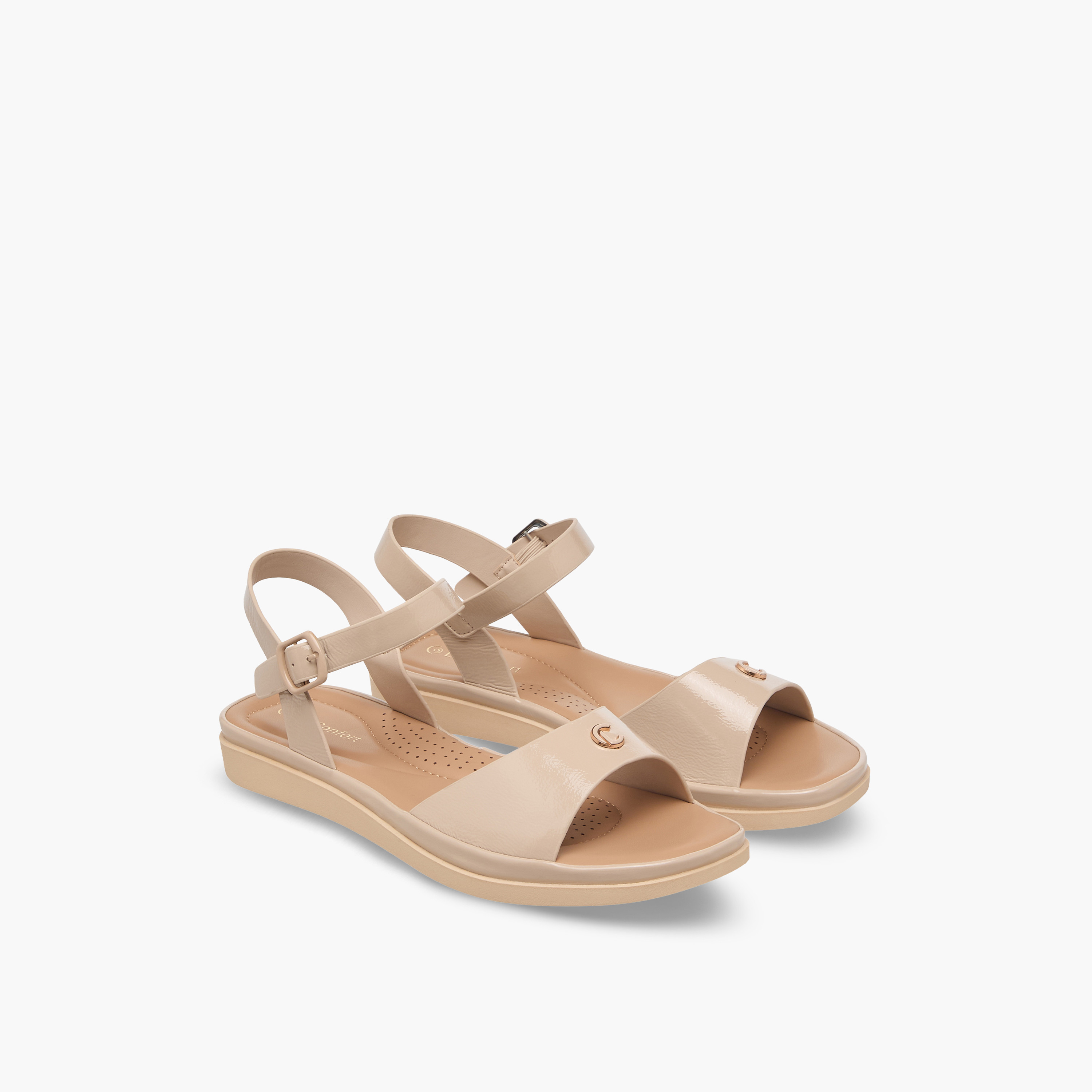 Le Confort Women Buckle Closure Sandals-women-shoes-flats-sandals-image-1