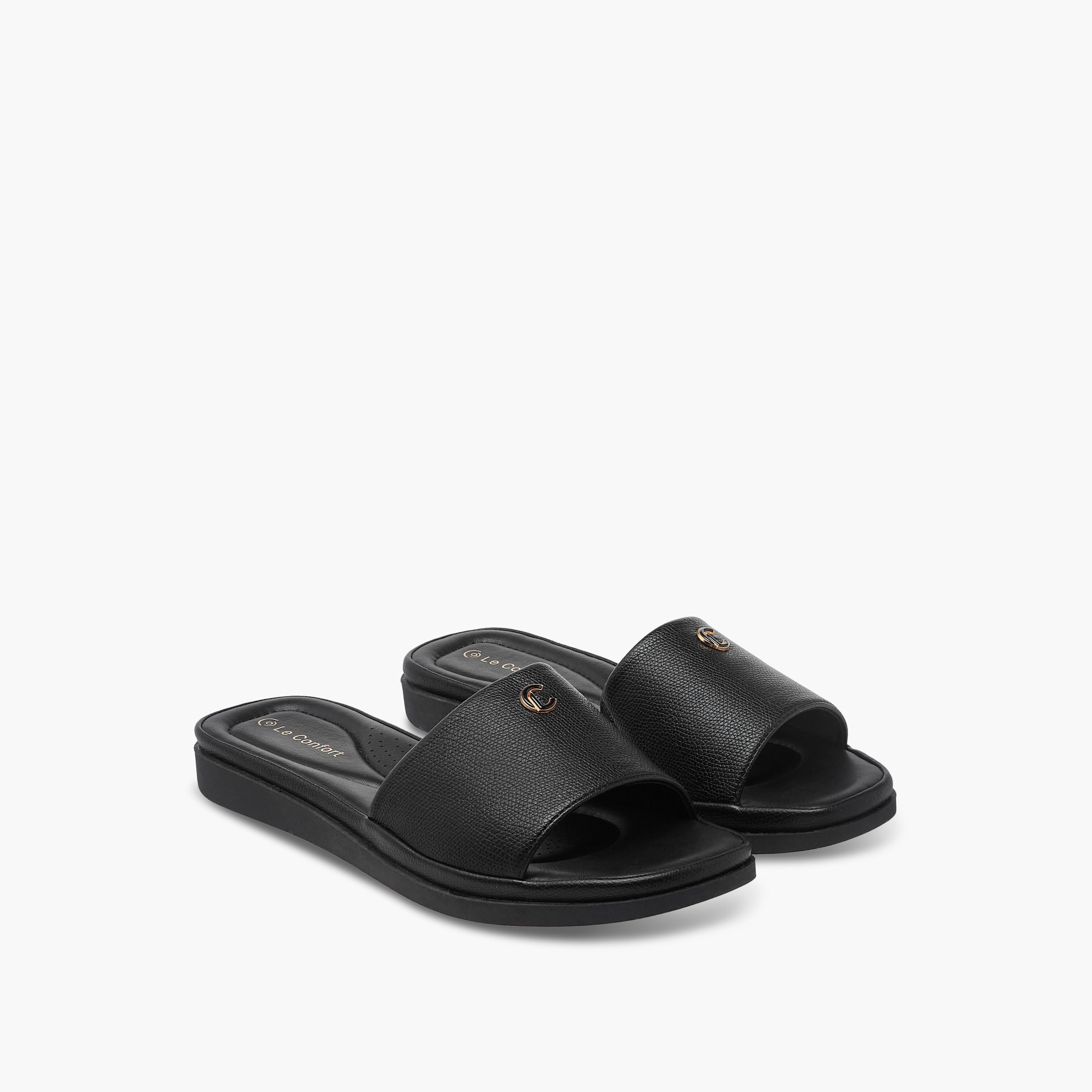 Le Confort Women Textured Comfort Sandals-women-shoes-flats-sandals-image-1
