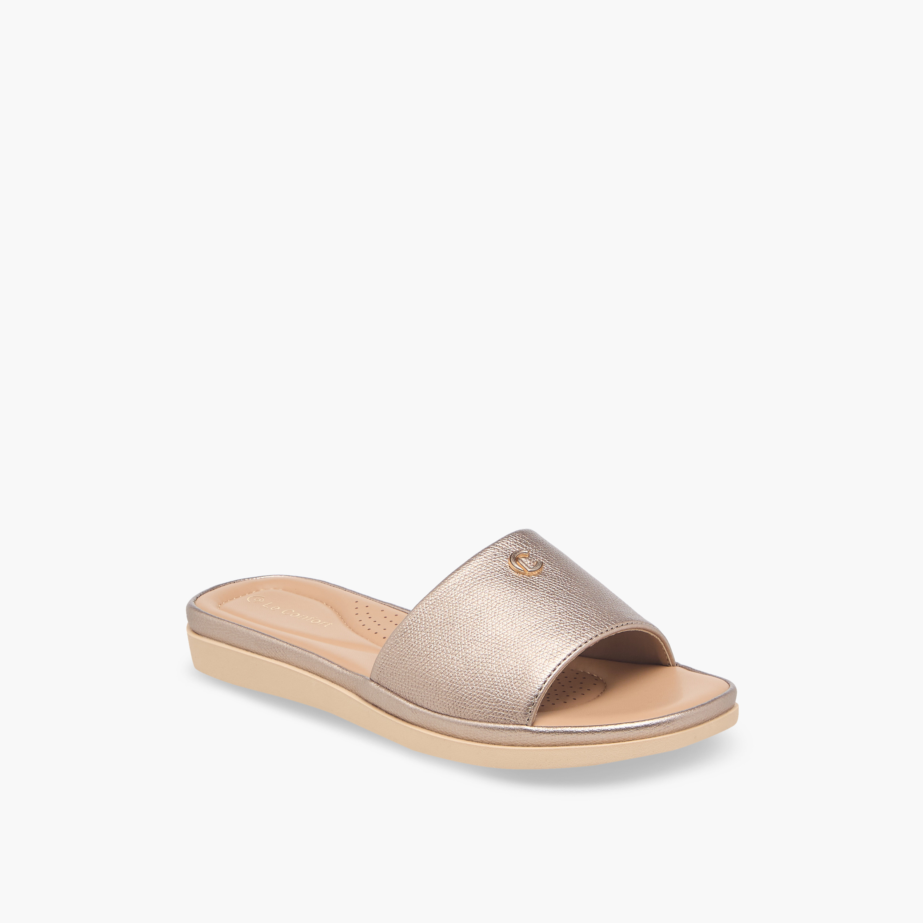 Le Confort Women Textured Comfort Sandals-women-shoes-flats-sandals-image-2
