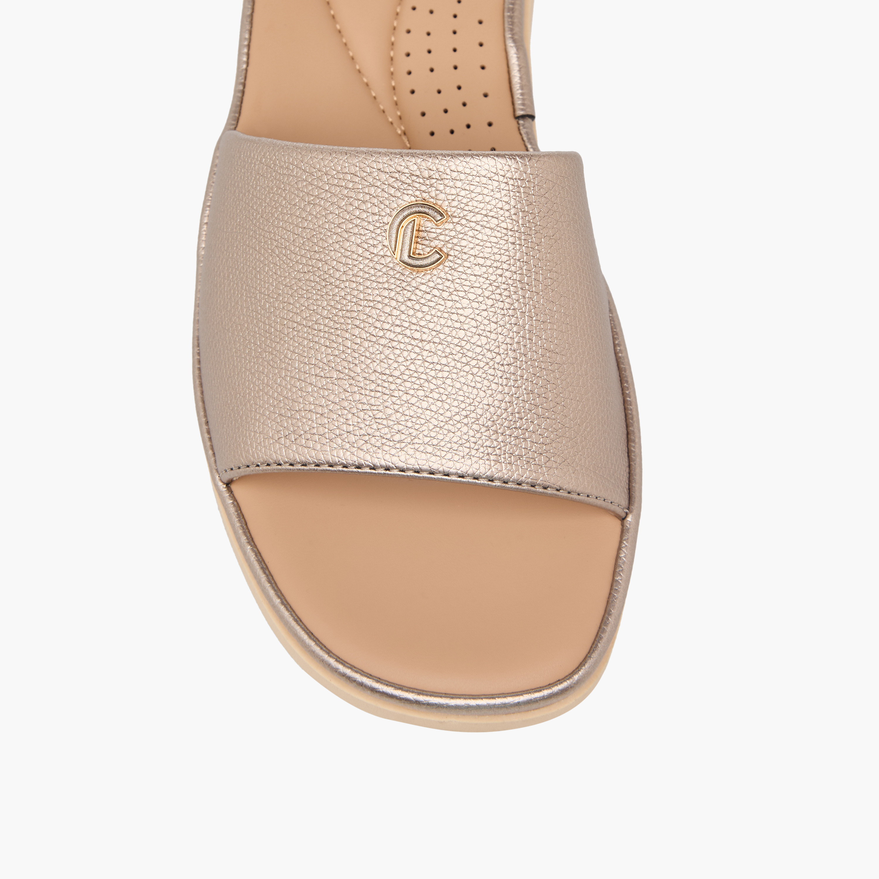 Le Confort Women Textured Comfort Sandals-women-shoes-flats-sandals-image-4