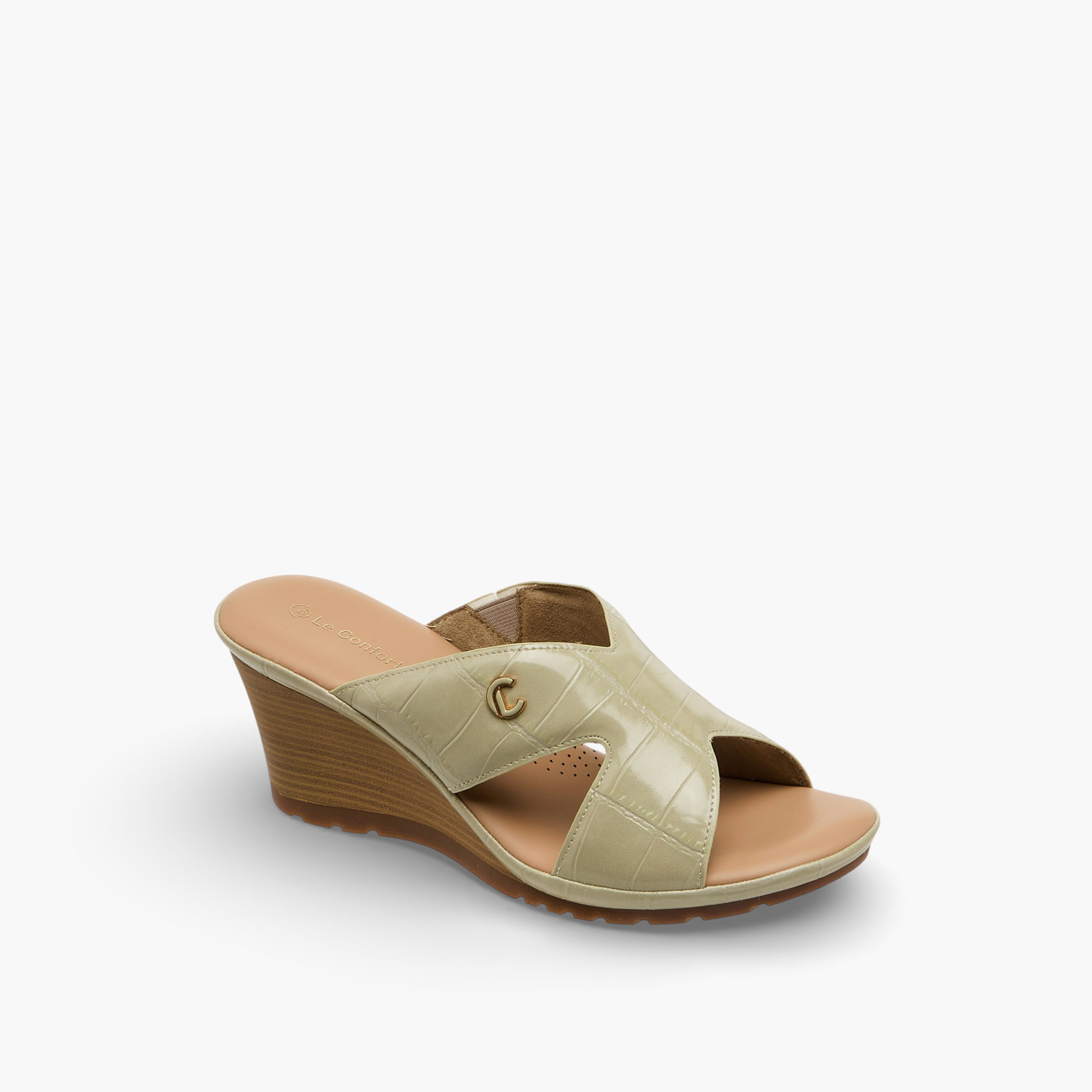 Le Confort Women Wedge Heel Comfort Sandals-women-shoes-sandals-heeled-image-2
