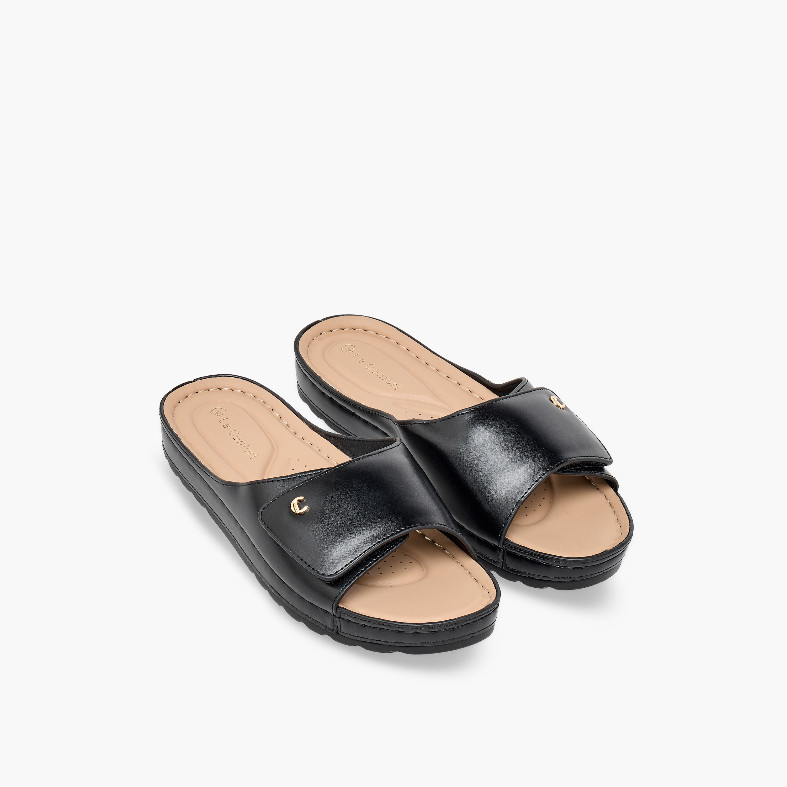 Le Confort Women Slip-On Comfort Sandals-women-shoes-sandals-flats-image-1