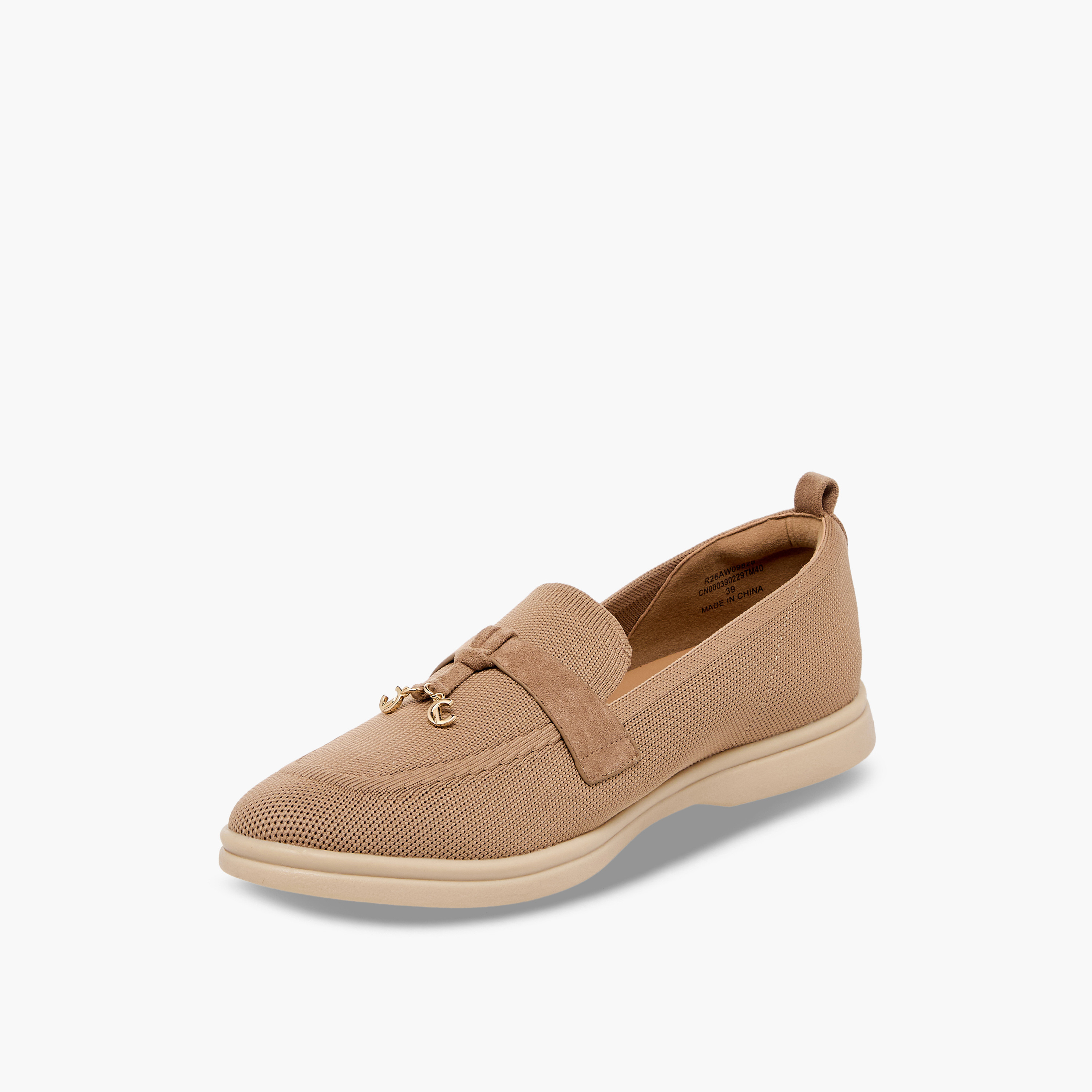 حذاء خفيف بزينة معدنية للنساء من لو كونفورت-women-shoes-loafersandmoccasins-image-4