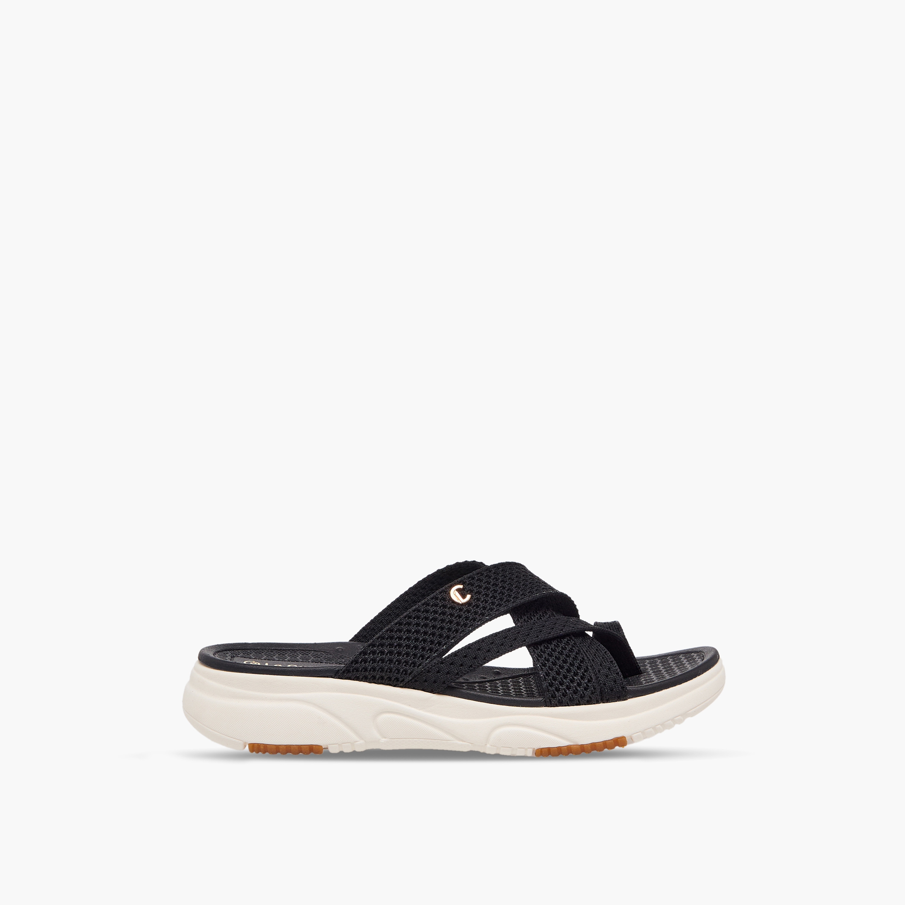 Le Confort Women Textured Slip-On Sandals-women-shoes-sandals-flats-image-3
