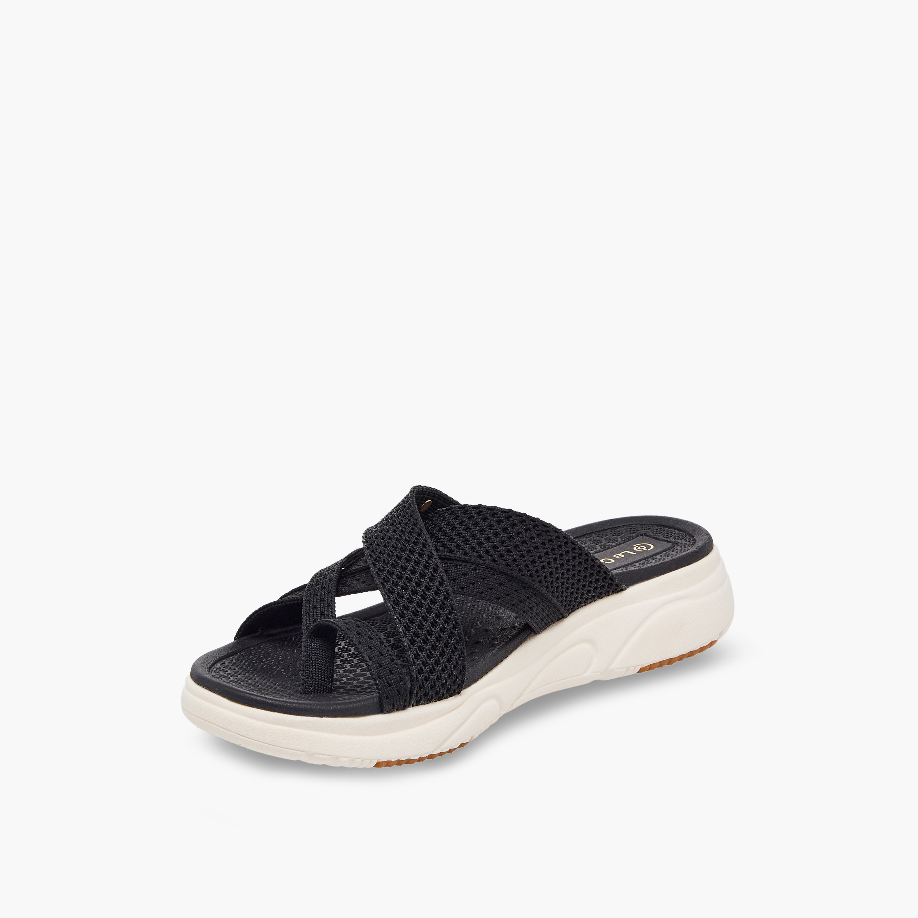 Le Confort Women Textured Slip-On Sandals-women-shoes-sandals-flats-image-4