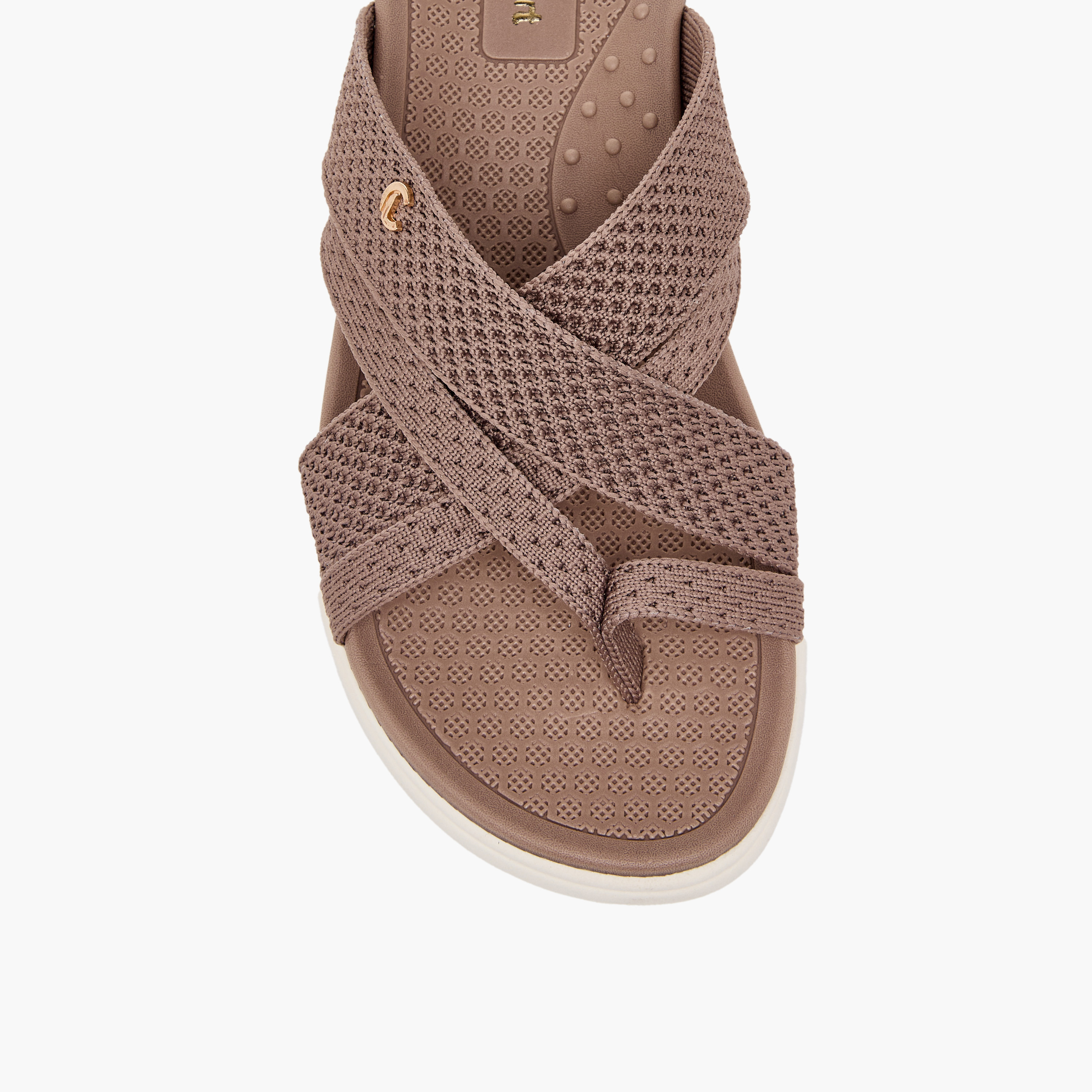 Le Confort Women Textured Slip-On Sandals-women-shoes-sandals-flats-image-7