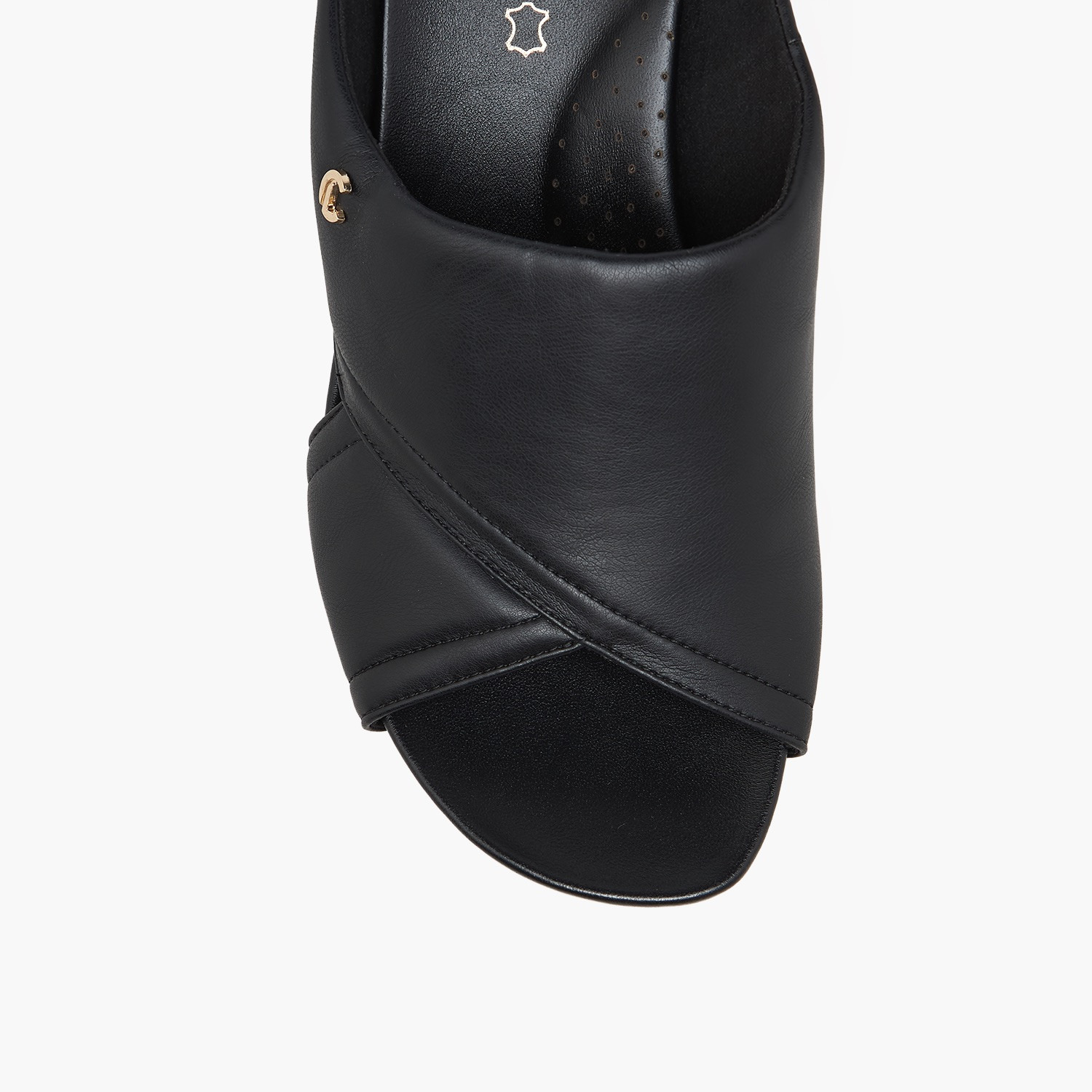 Le Confort Textured Cross Strap Wedge Heel Sandals-women-shoes-sandals-heeled-image-4