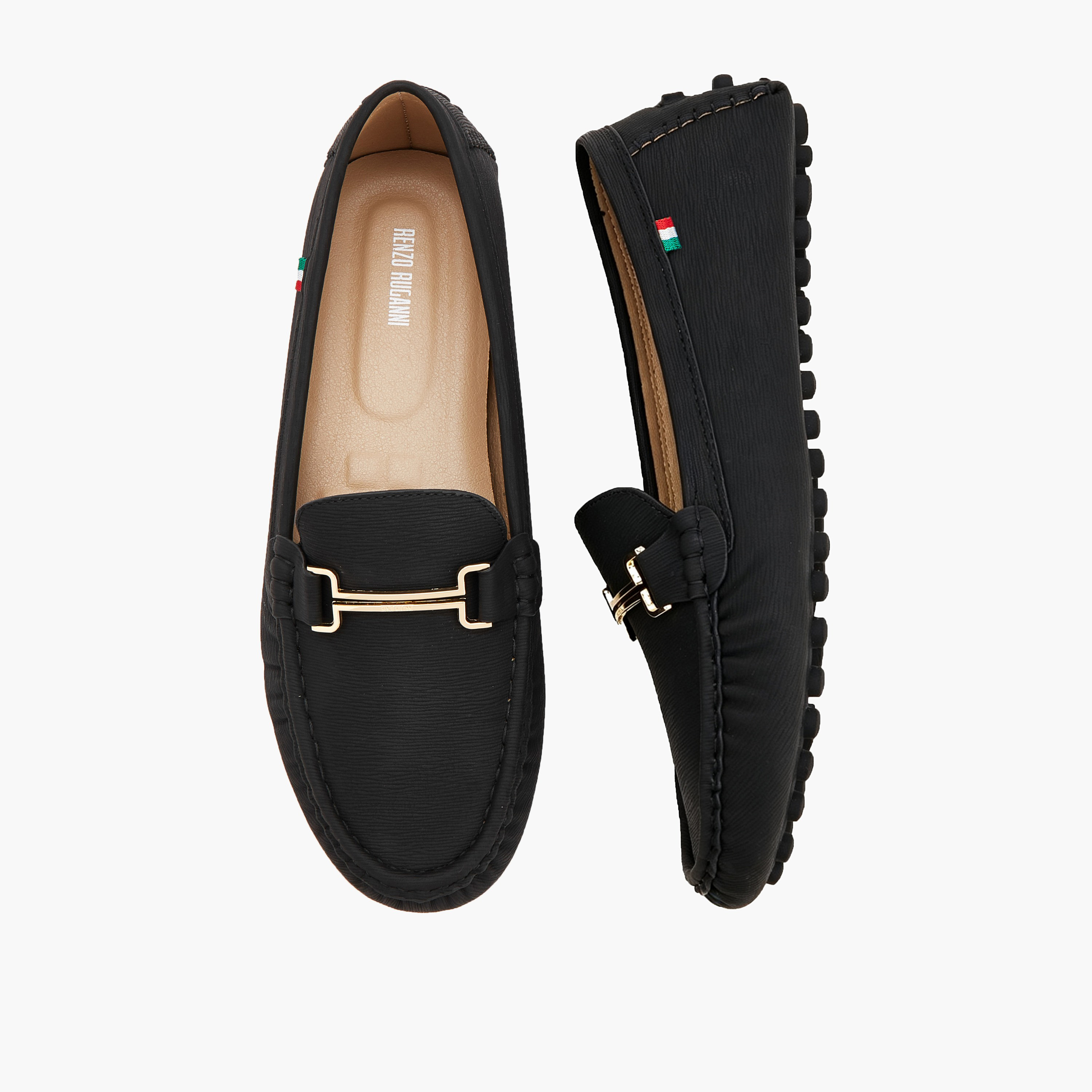حذاء موكاسين سهل الارتداء للنساء من رينزو روجاني-women-shoes-flats-moccasins-image-1