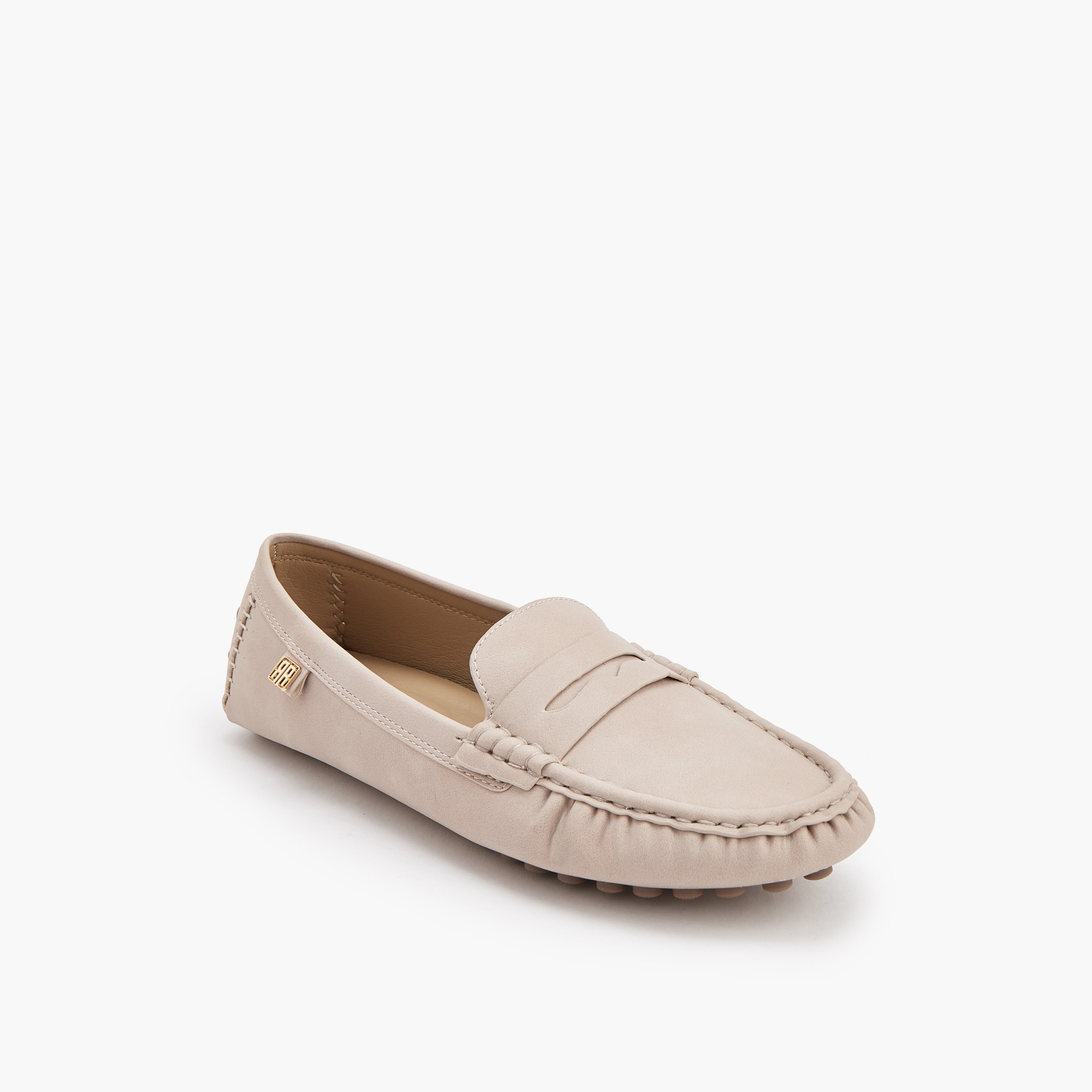 حذاء سهل الارتداء سادة للنساء من رينزو روجاني-women-shoes-flats-loafers-image-2