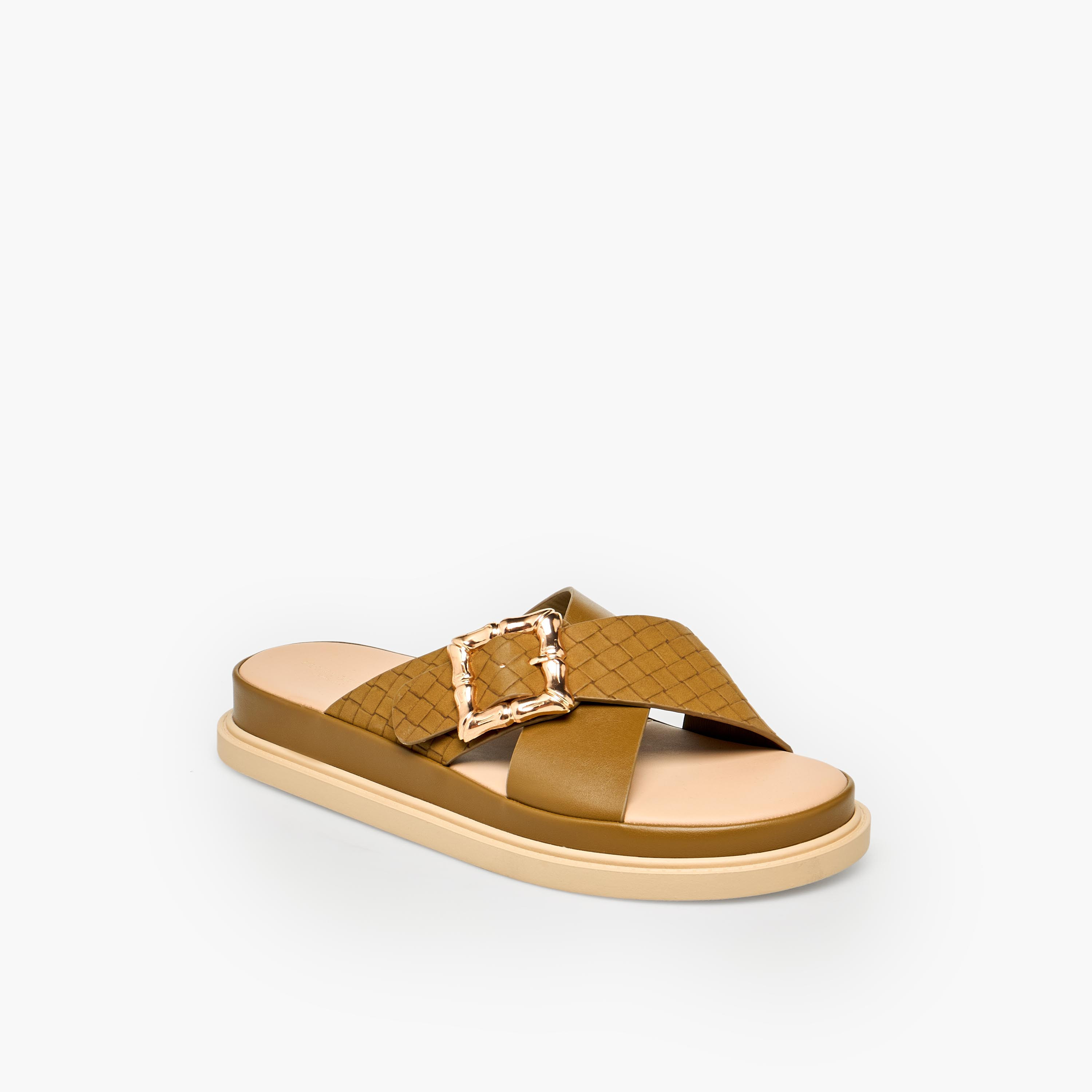 صندل بحزام متقاطع للنساء بارز الملمس من فلورا بيلا-women-shoes-flats-sandals-image-2