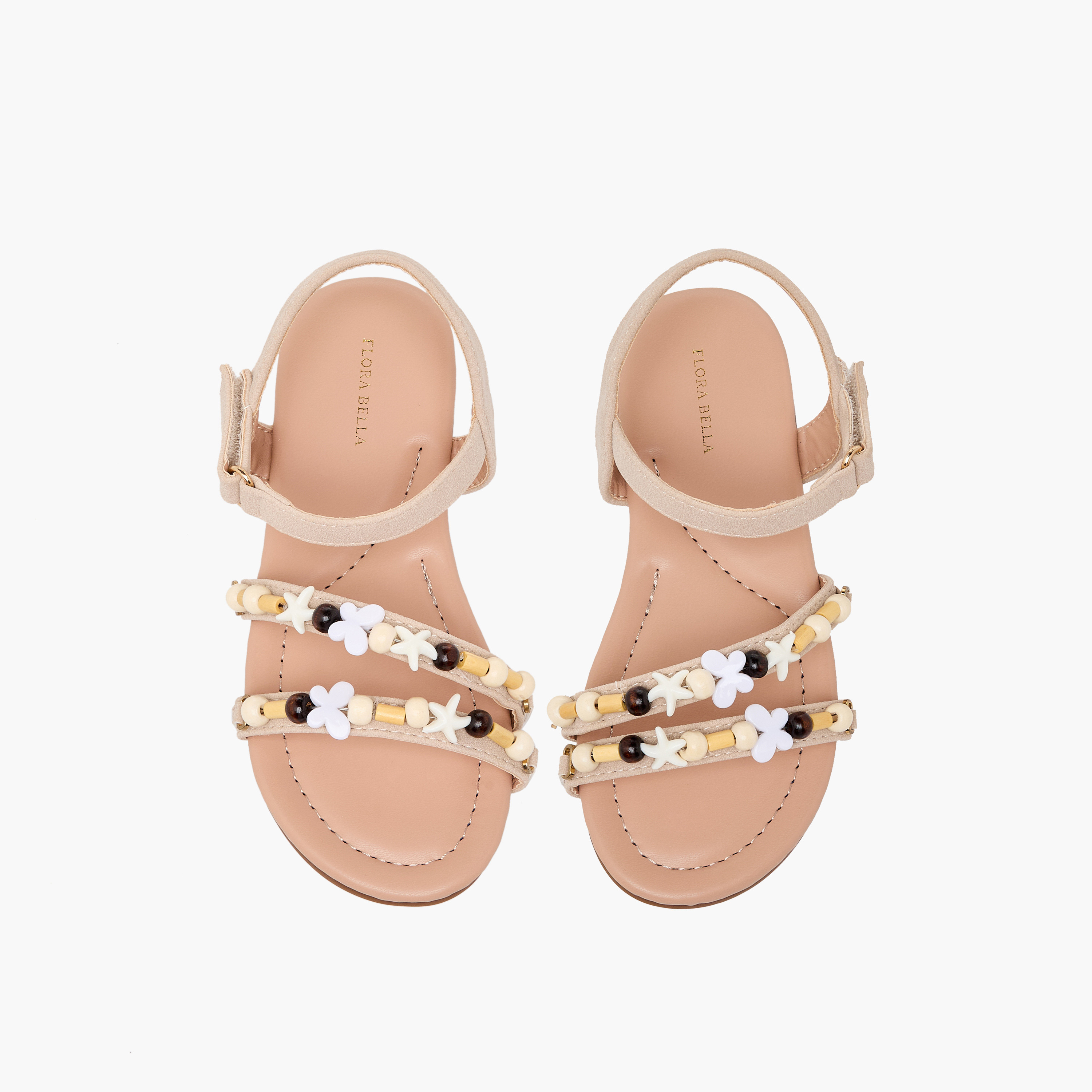 Flora Bella Girls Beaded Accent Hook & Loop Sandals-girls-shoes-sandals-image-9