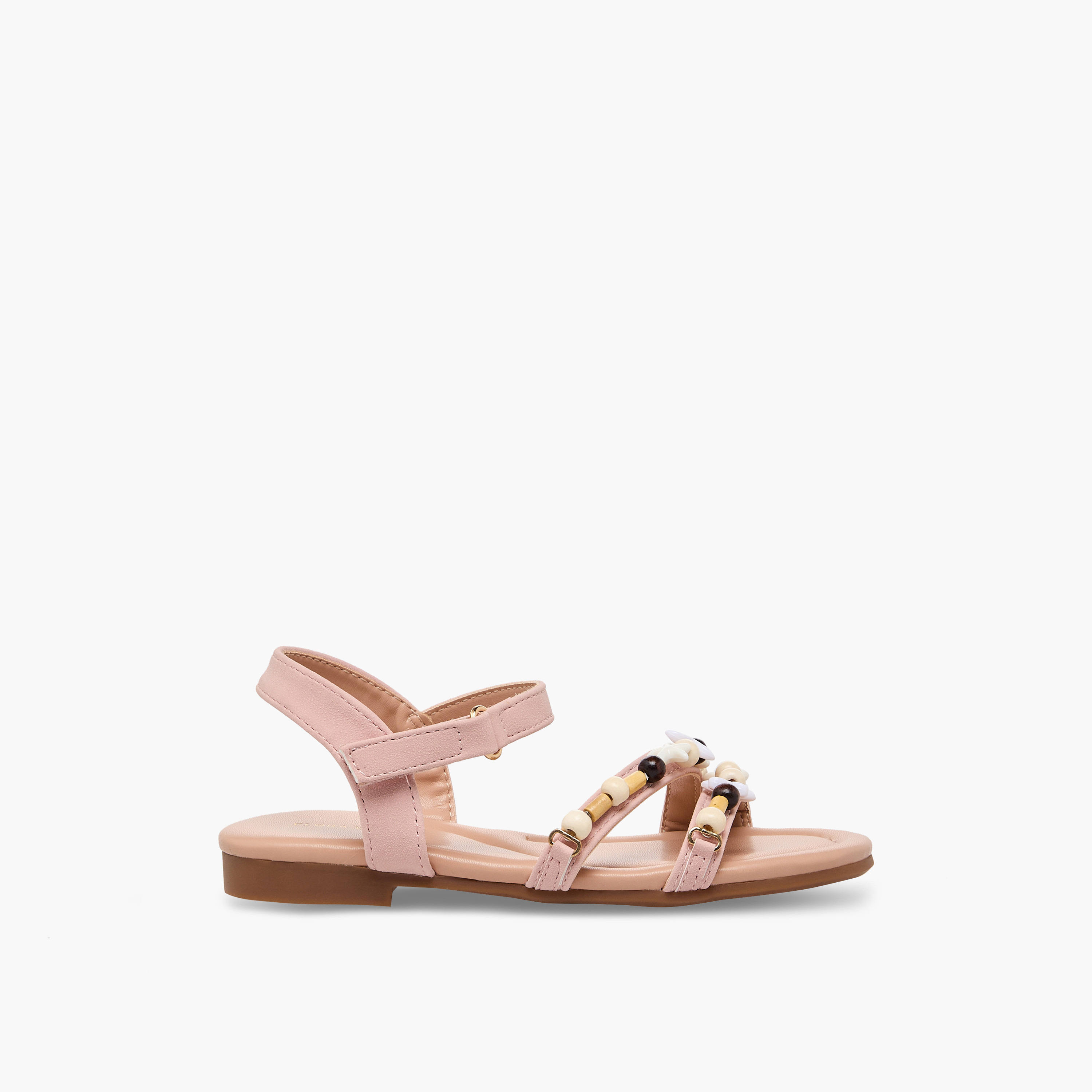 Flora Bella Girls Beaded Accent Hook & Loop Sandals-girls-shoes-sandals-image-3